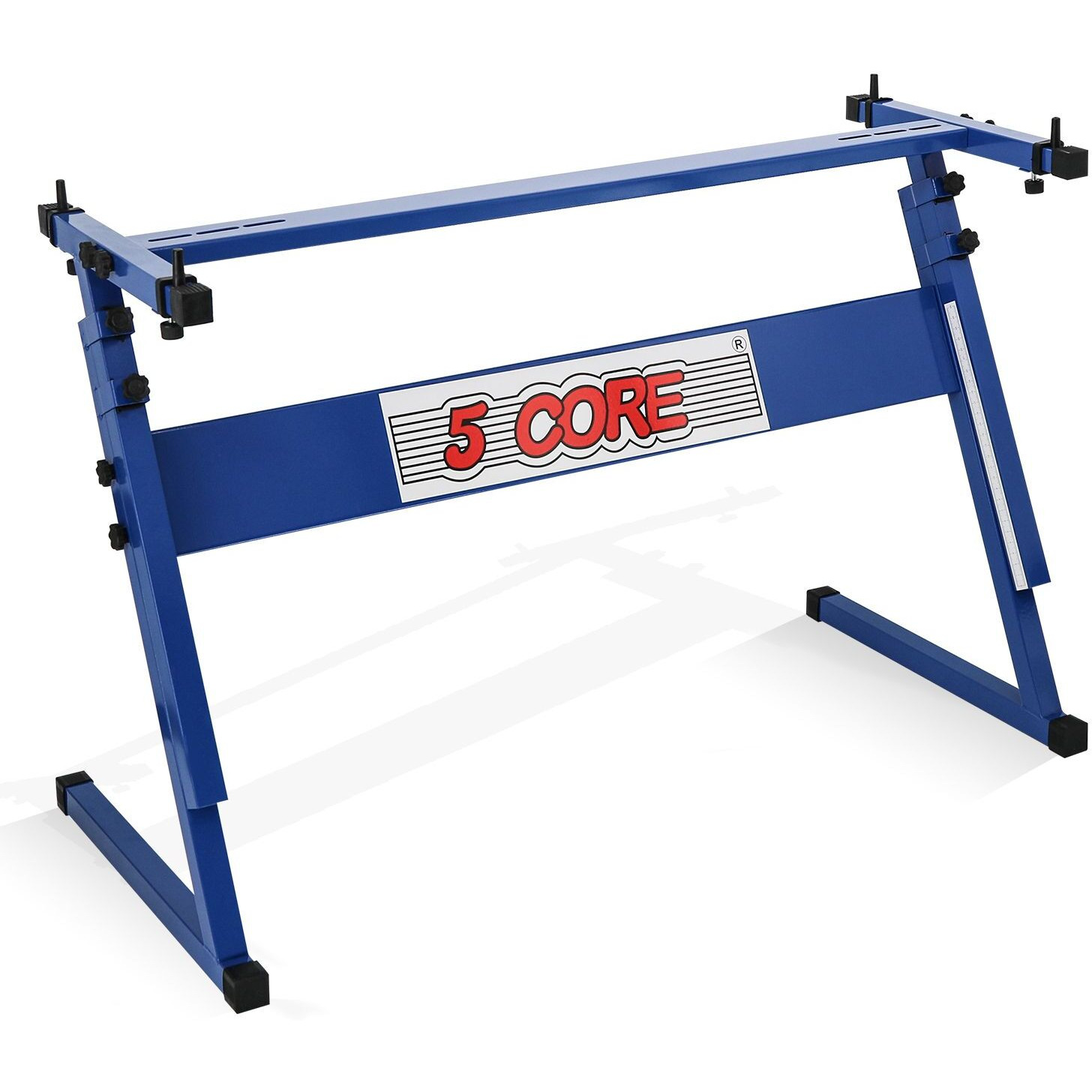 5 CORE Keyboard Stand Z Style Adjustable Electric Piano Riser Foldable & Sturdy Lift Holder For 54 61 Keys Instruments Blue - KS Z1 BLU