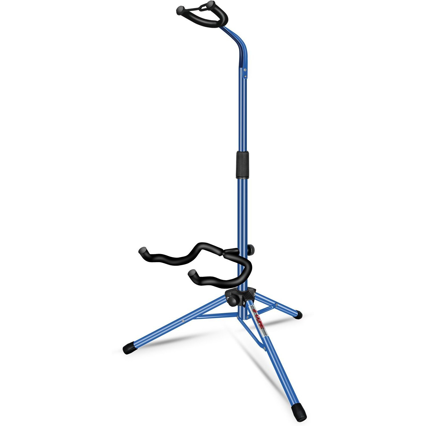 5 CORE Guitar Stand Floor Adjustable Heavy Duty Tripod Acoustic Electric Bass Cello Upright Folding Stands w Neck Holder For On Stage Studio - GSH HD D-BLU