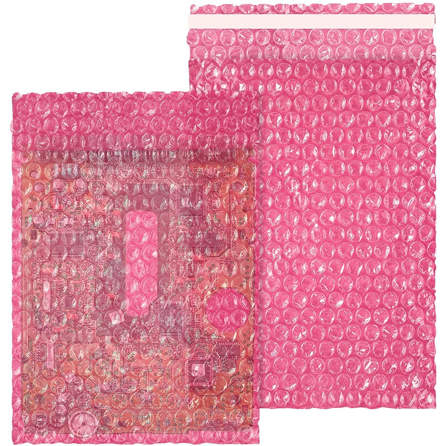 Pack of 25 Anti-Static Bubble Out Bags 6 x 85 Resealable Static Shielding Bag 6 x 8 12 Bubble cushioning Wrap Pouch Bag Ideal for Packaging Storing Sensitive Electronic components(D0102H9FP3g)