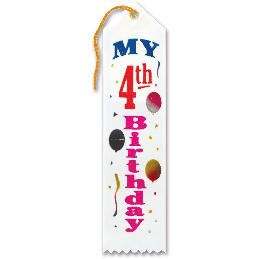 My 4th  Birthday Award Ribbon