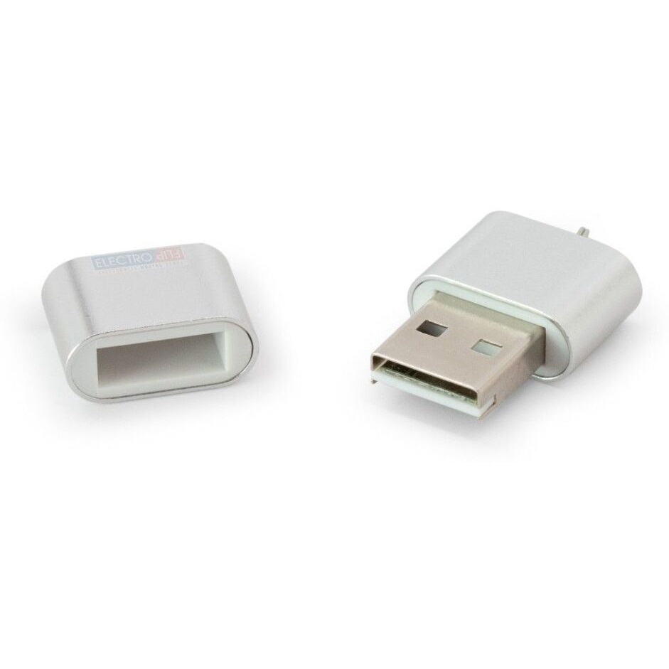 Sleek Modern MicroSD Reader - Works on Apple & Windows Devices