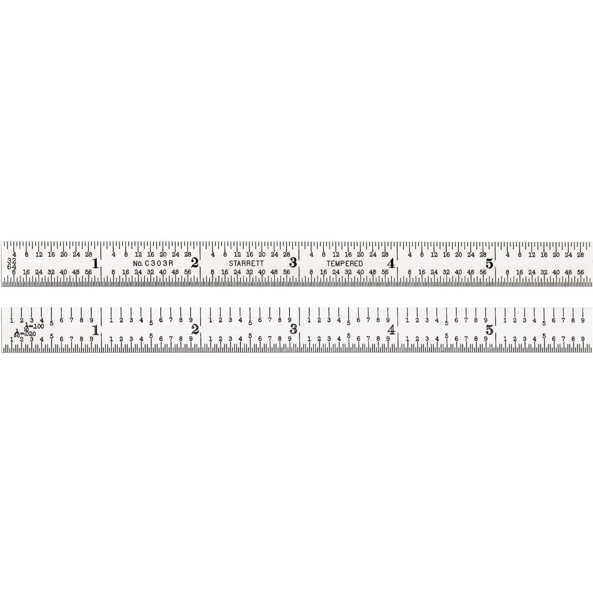 C303R-6 Steel Rule with Inch Graduation