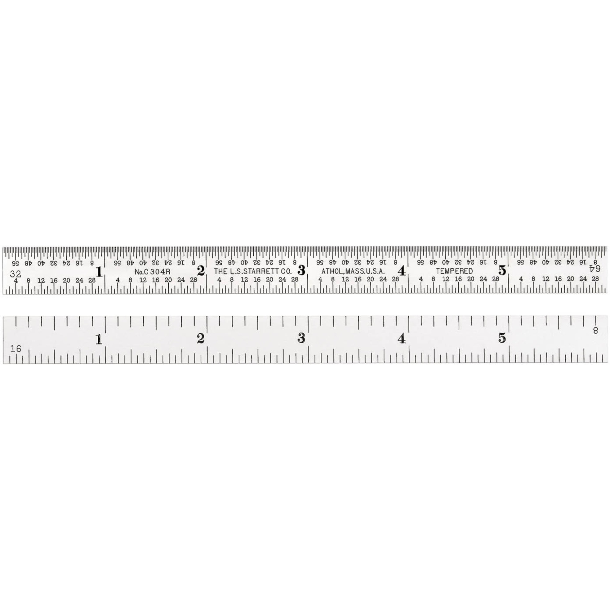 C304R-6 Steel Rule with Inch Graduation