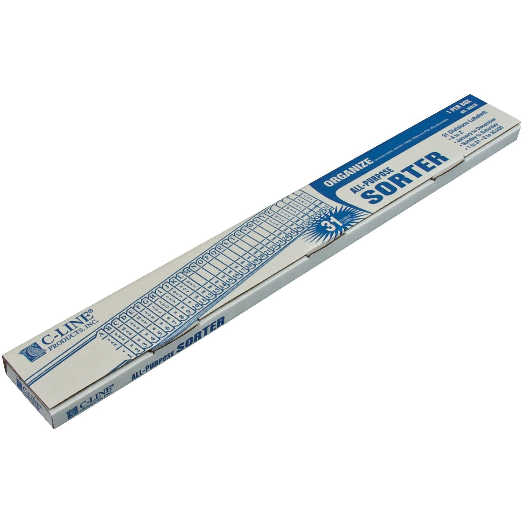 All-Purpose Document Sorter, 2-1/2 x 23-1/2, 1/EA, 30526