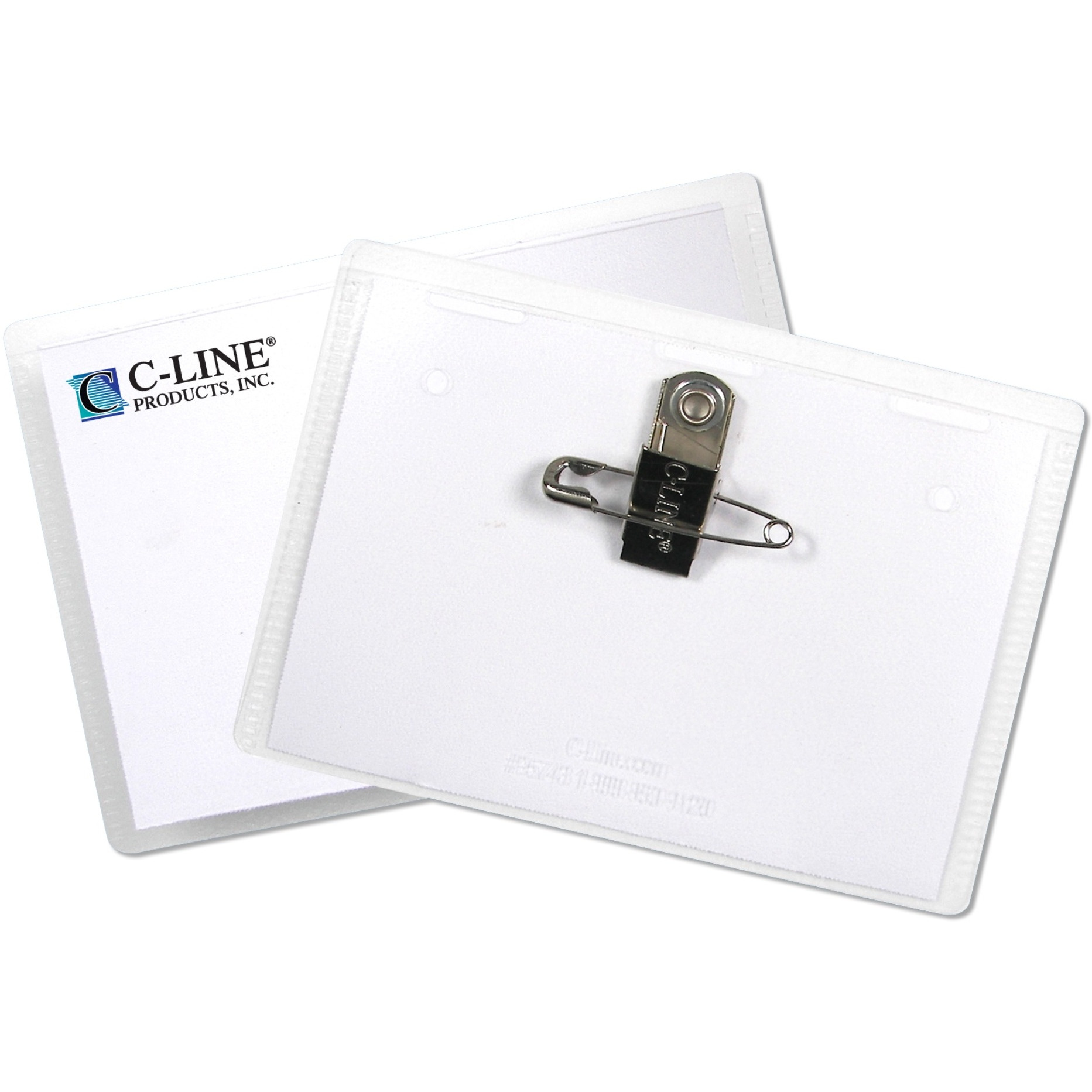 Clip/Pin Combo Style Name Badges, Sealed with inserts, 4 x 3, 50/BX, 95743