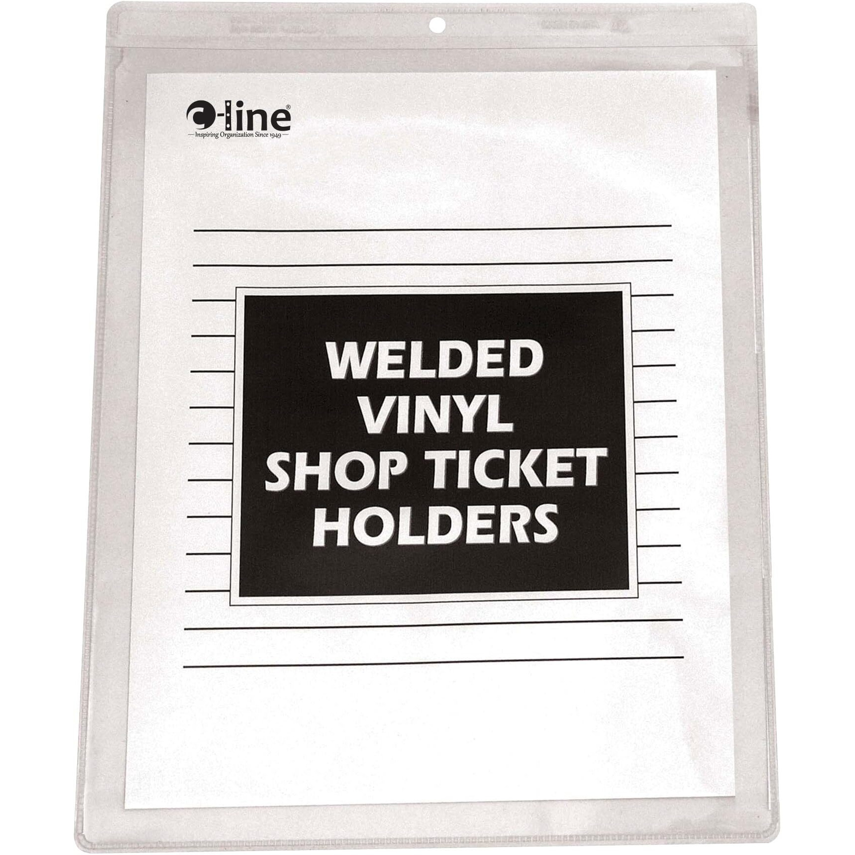 Vinyl Shop Ticket Holder, both sides clear, 9 x 12, 50/BX, 80912