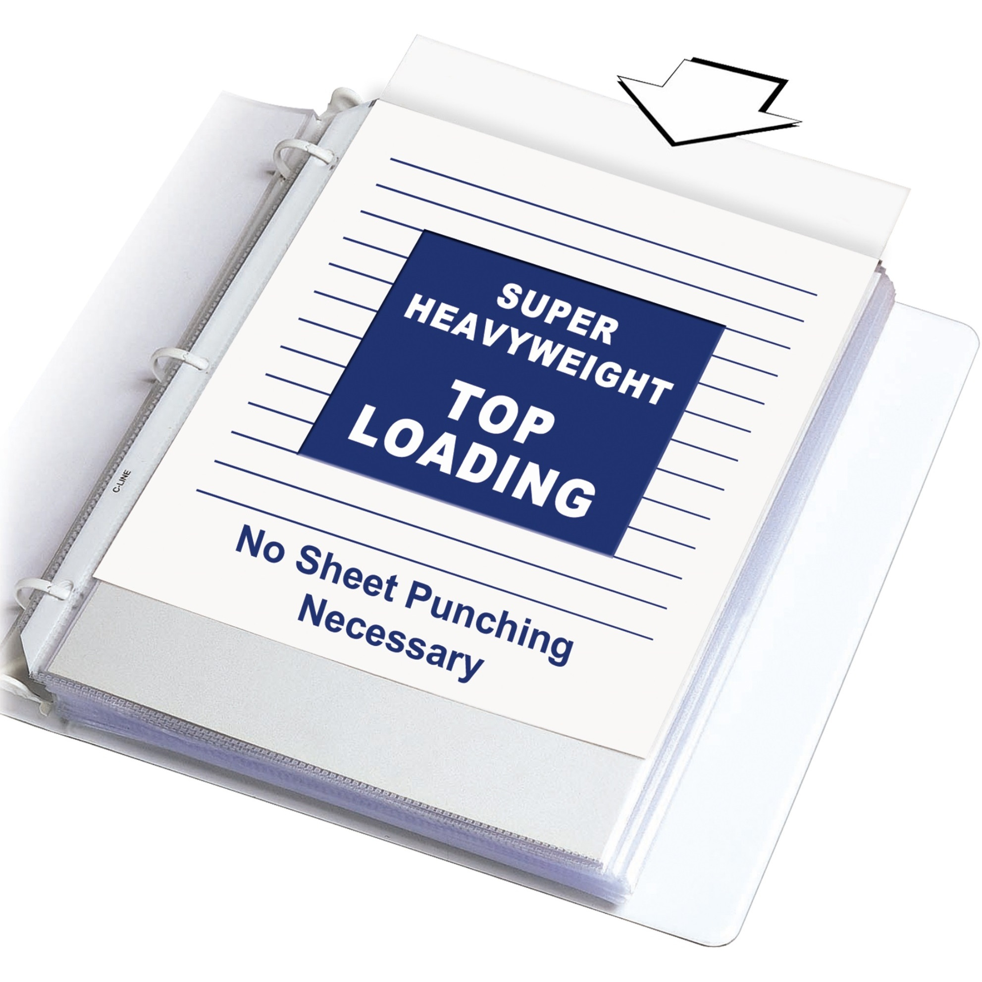 Super Heavyweight Polypropylene Sheet Protector, non-glare, 11 x 8 1/2, 50/BX, 61008