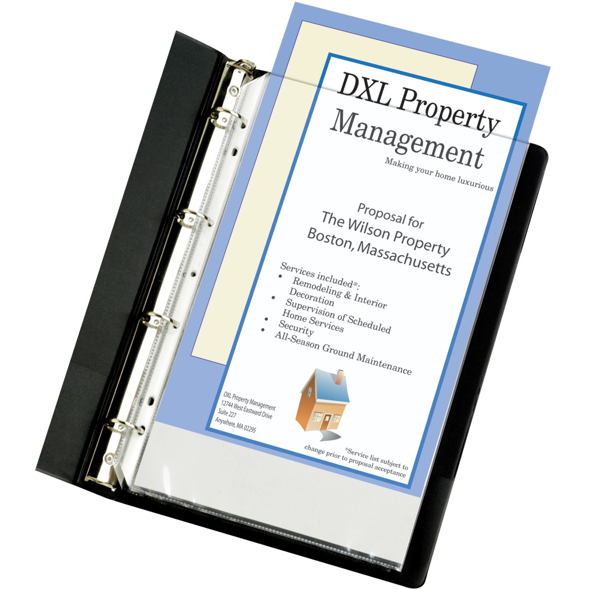 Heavyweight Polypropylene Sheet Protector, LEGAL clear, 7-hole punched for 3-ring or 4-ring binders, 14 x 8 1/2, 50/BX, 62047