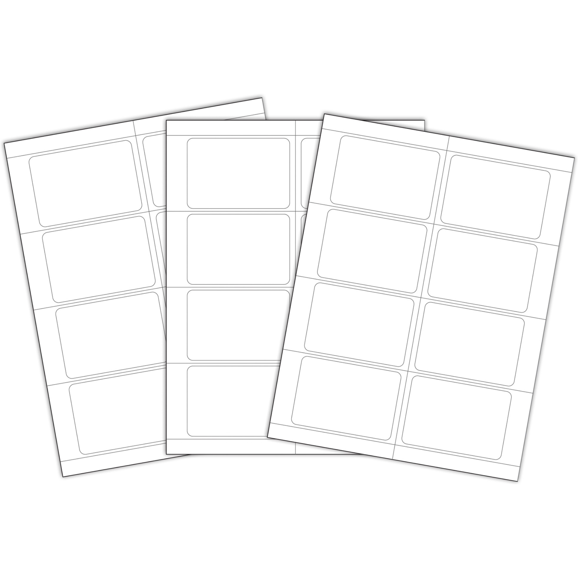 Laser Printer Name Badges, White, 8/Sheet, 3 3/8 x 2 1/3, 200/BX, 92377