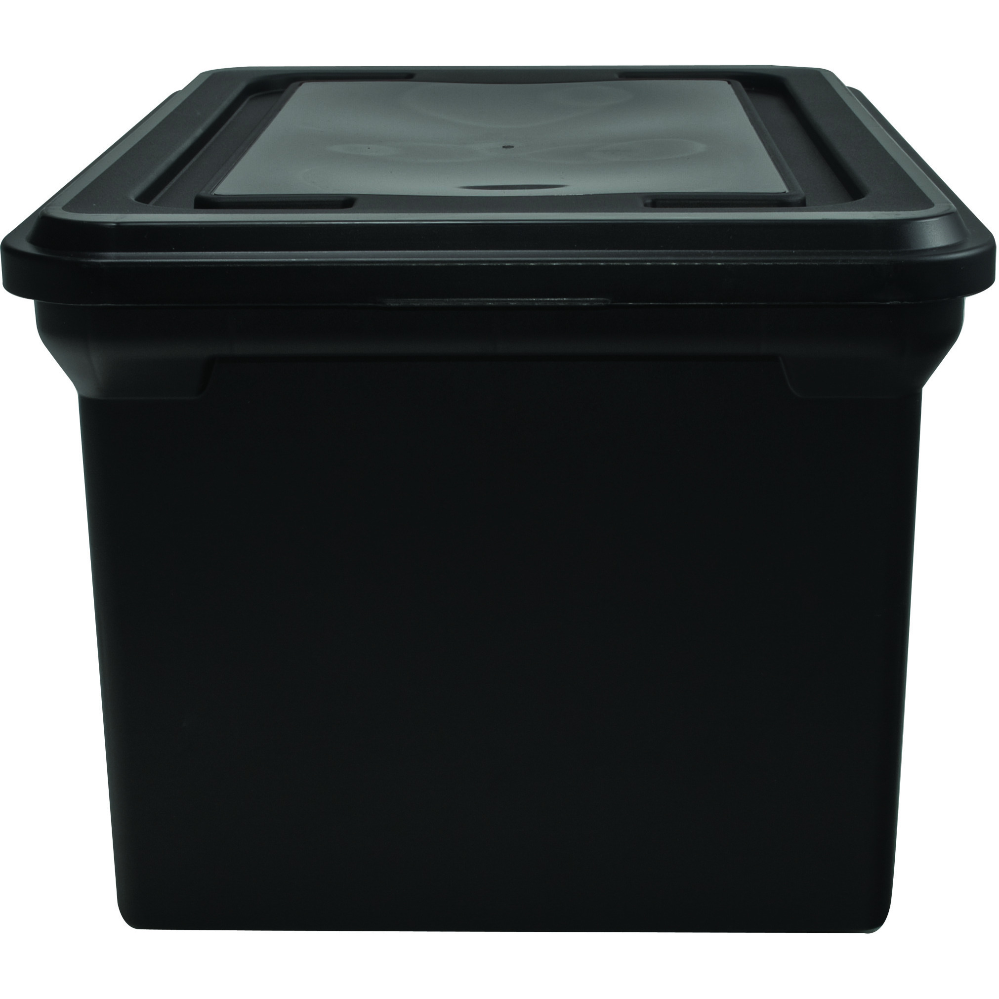 File Tote with Lid, Black