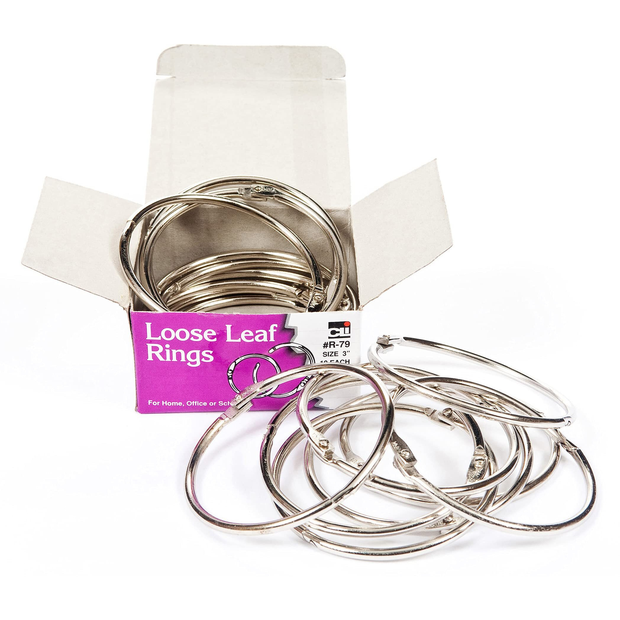 BOOK RINGS 3IN BOX OF 10