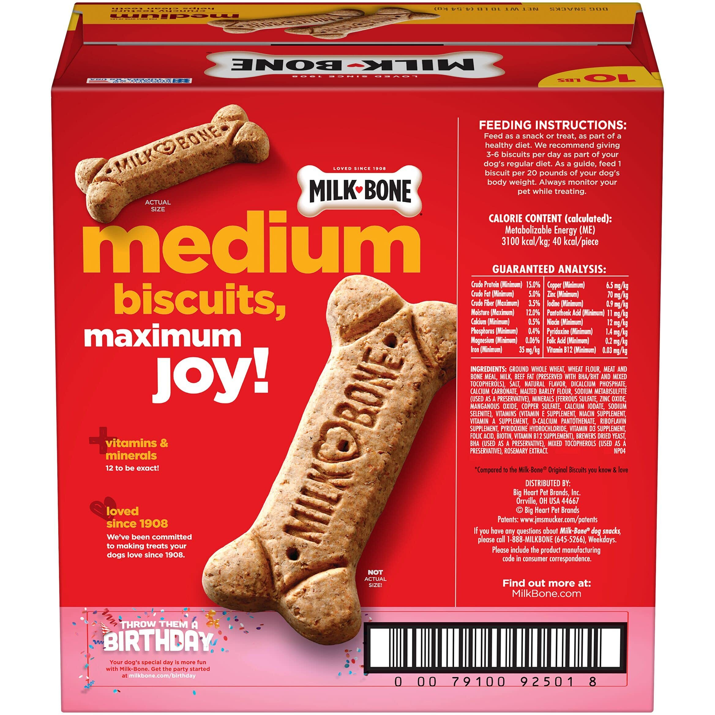 Milk-Bone Original Dog Treats - For Dog - Bone - Meat Flavor
