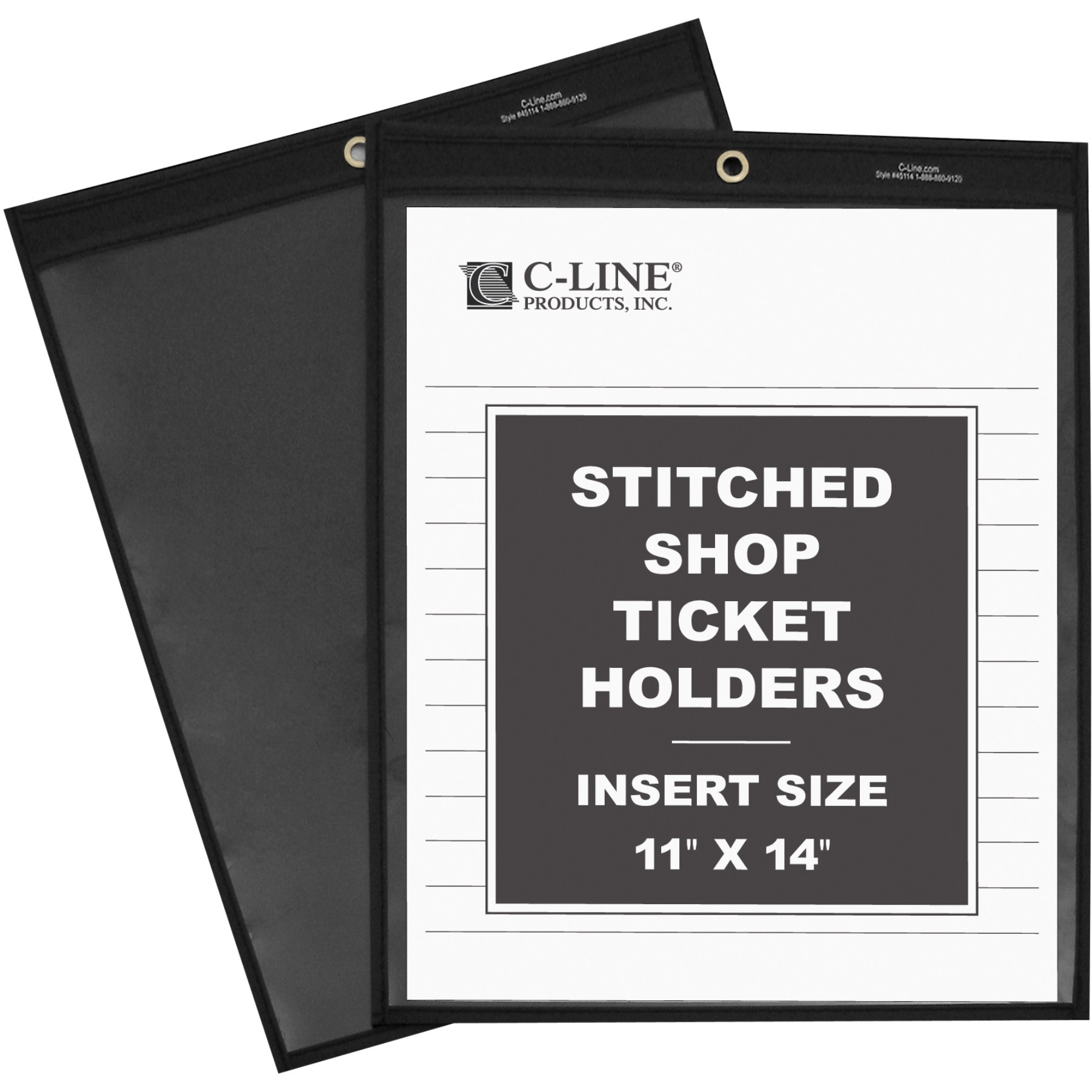 Shop Ticket Holders, Stitched, one side clear, 11 x 14, 25/BX, 45114