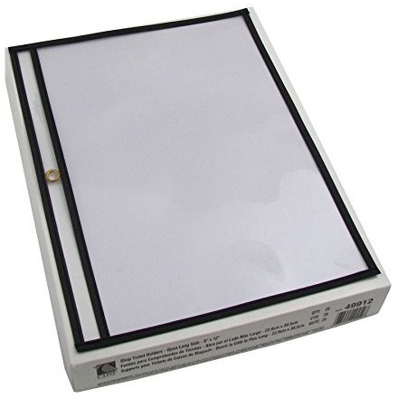 Shop Ticket Holders, Stitched, both sides clear, Open long side, 12 x 9, 25/BX, 49912