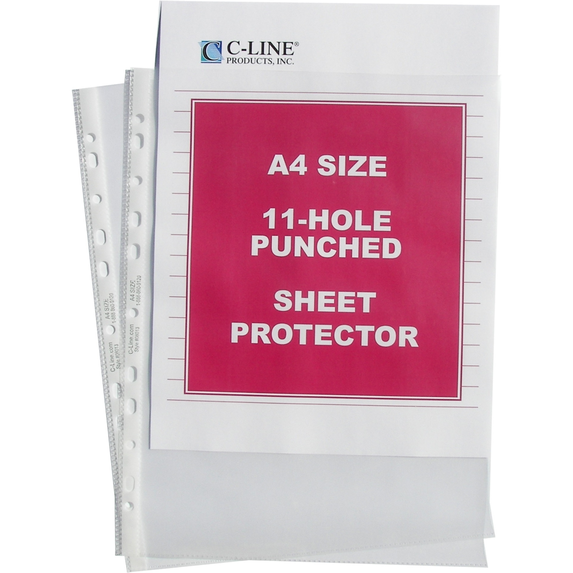 Heavyweight Polypropylene Sheet Protector, A4 SIZE clear, 11 3/4 x 8 1/4, 50/BX, 08013
