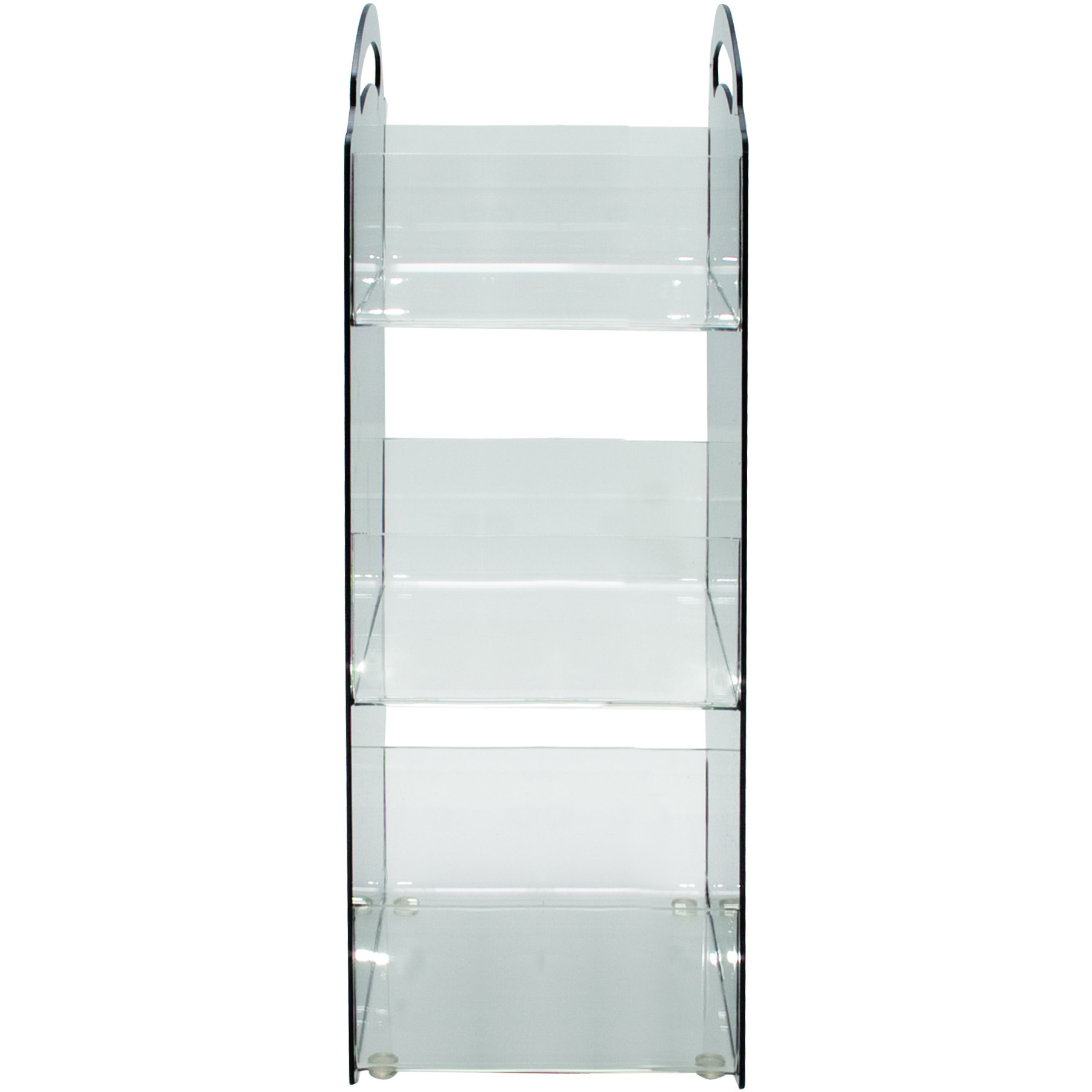 Compact Condiment Organizer, 3 Shelves, 6 Compartments, Black