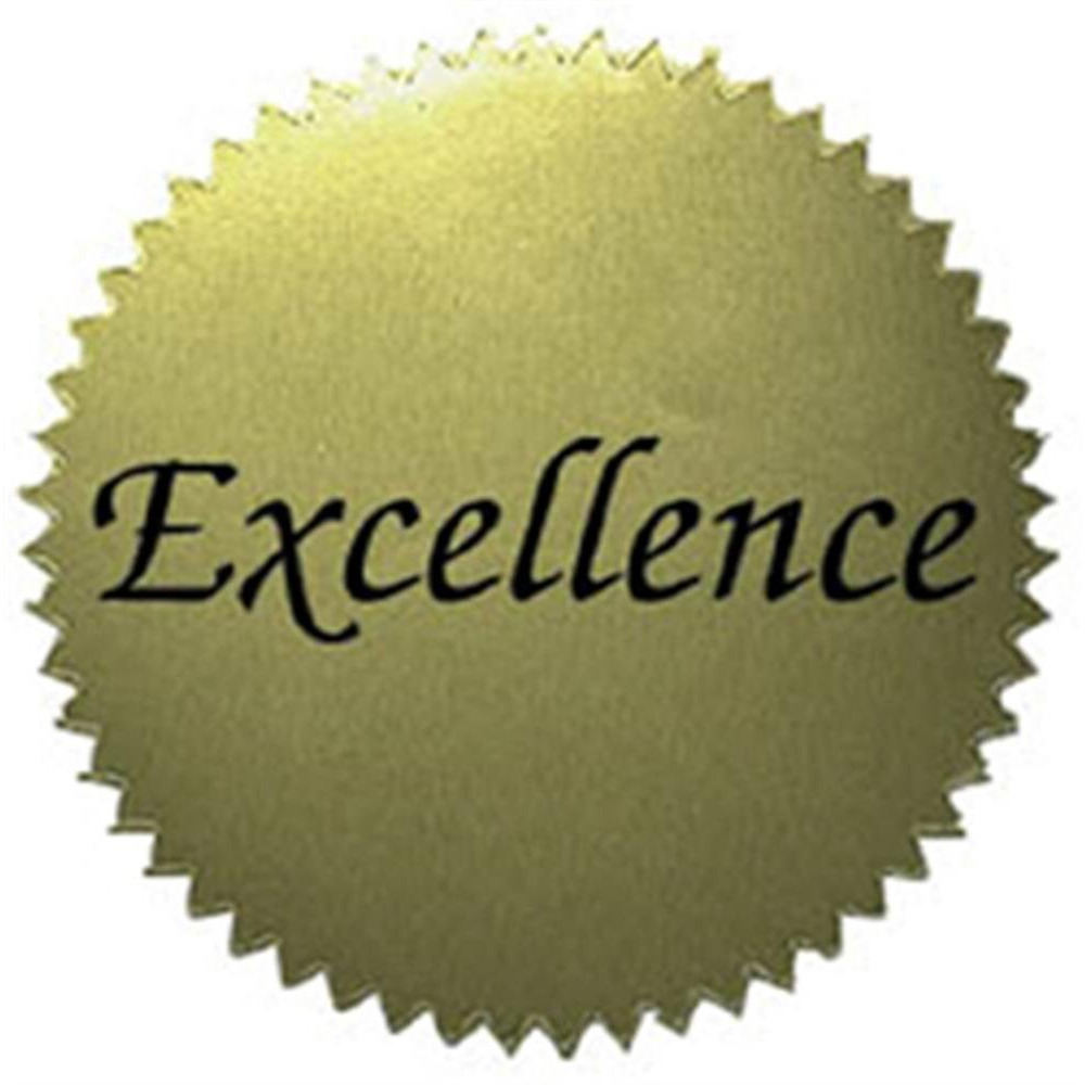 STICKERS GOLD EXCELLENCE 50/PK 2
