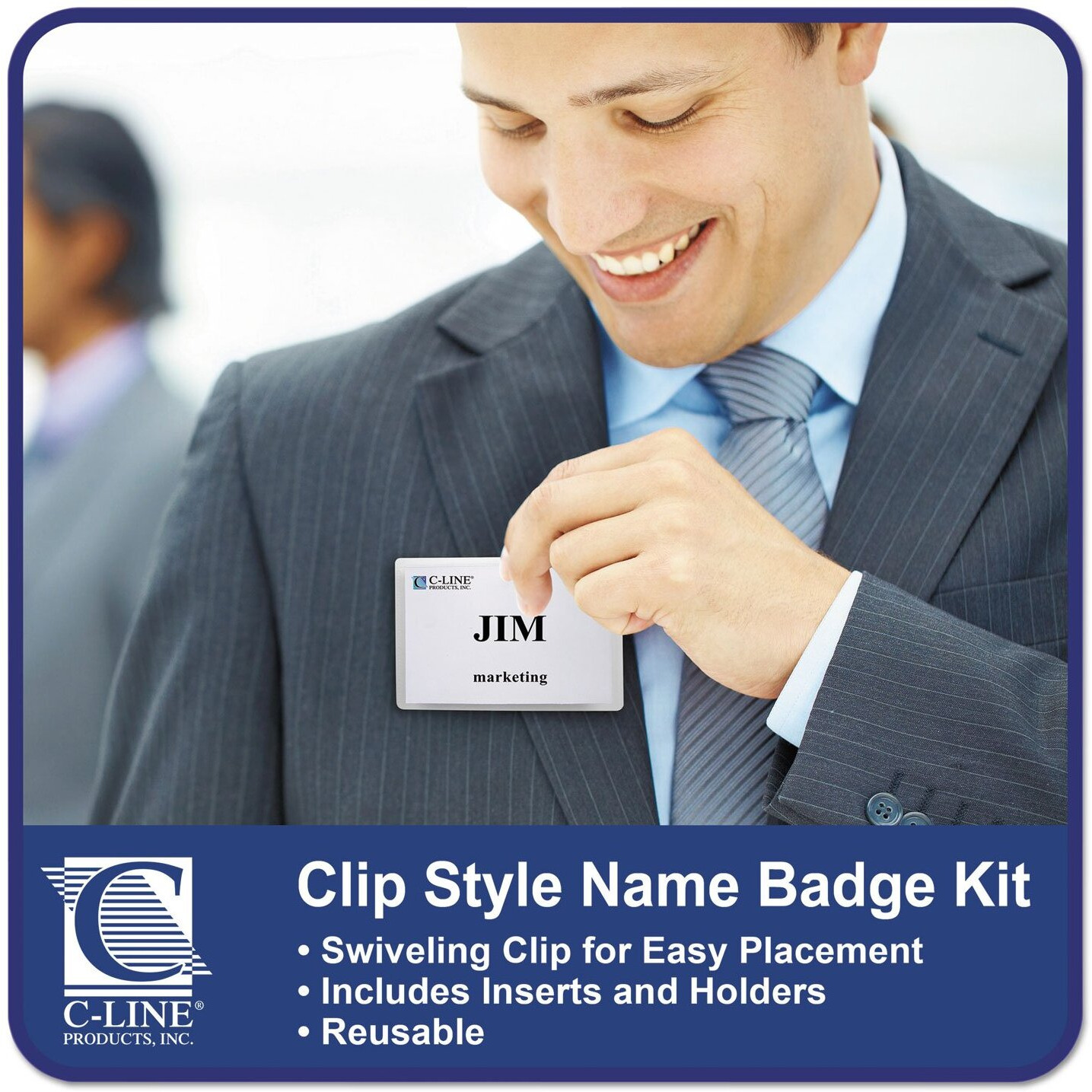 Clip Style Badge Holders, Sealed with inserts, 3 1/2 x 2 1/4, 50/BX, 95523