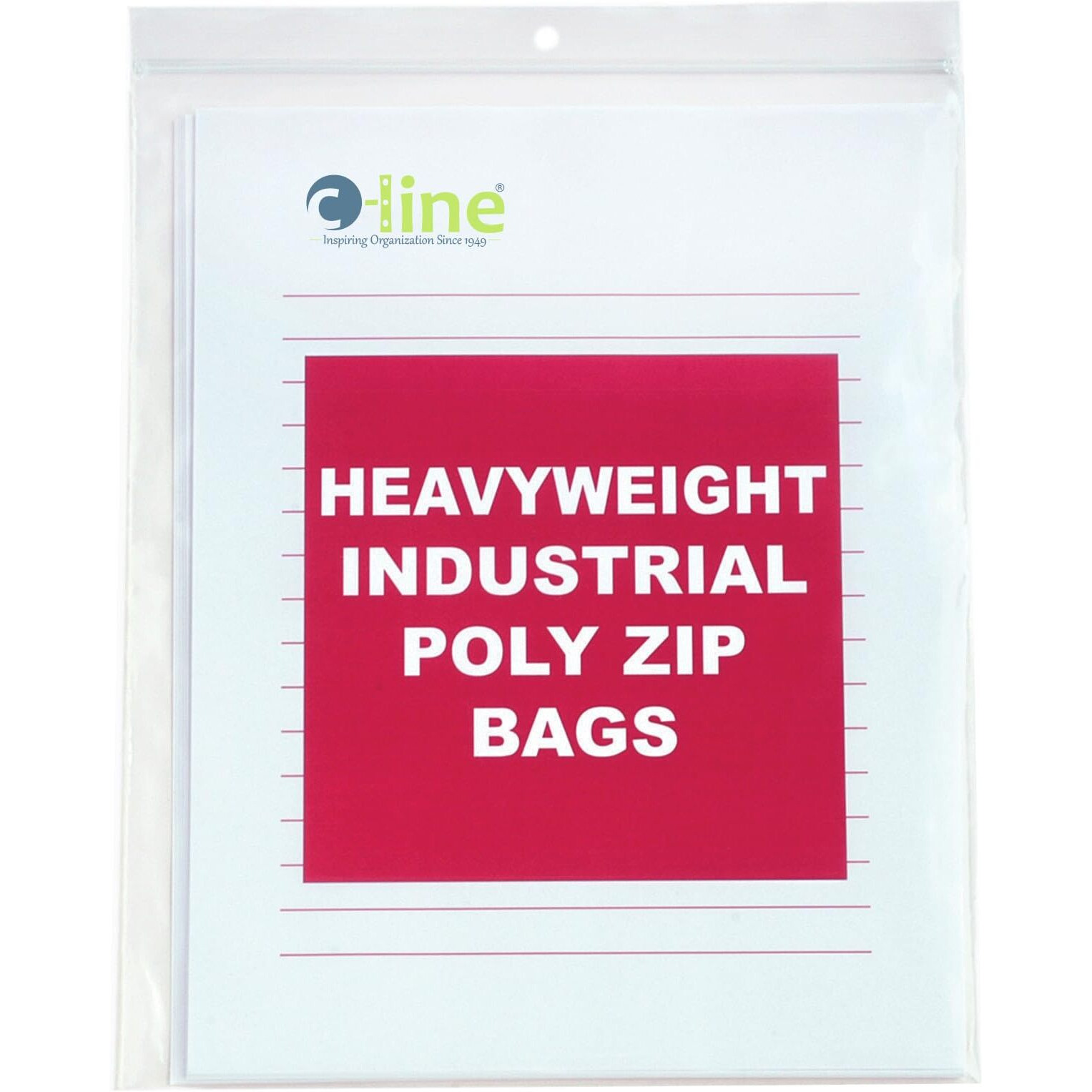 Heavyweight Industrial Poly Zip Bags, 8 1/2 x 11, 50/BX, 47911