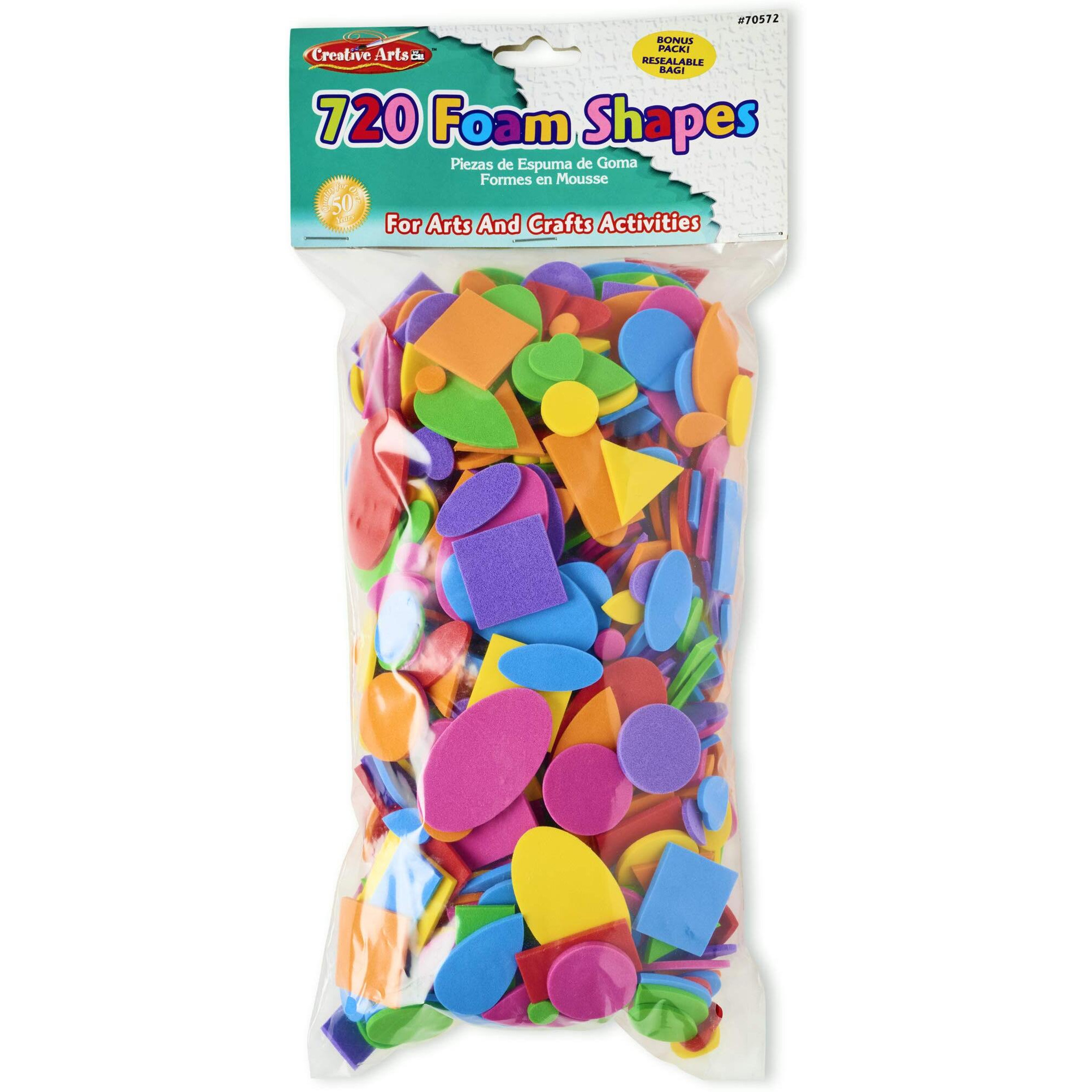 FOAM SHAPES ASST COLORS 720 PCS