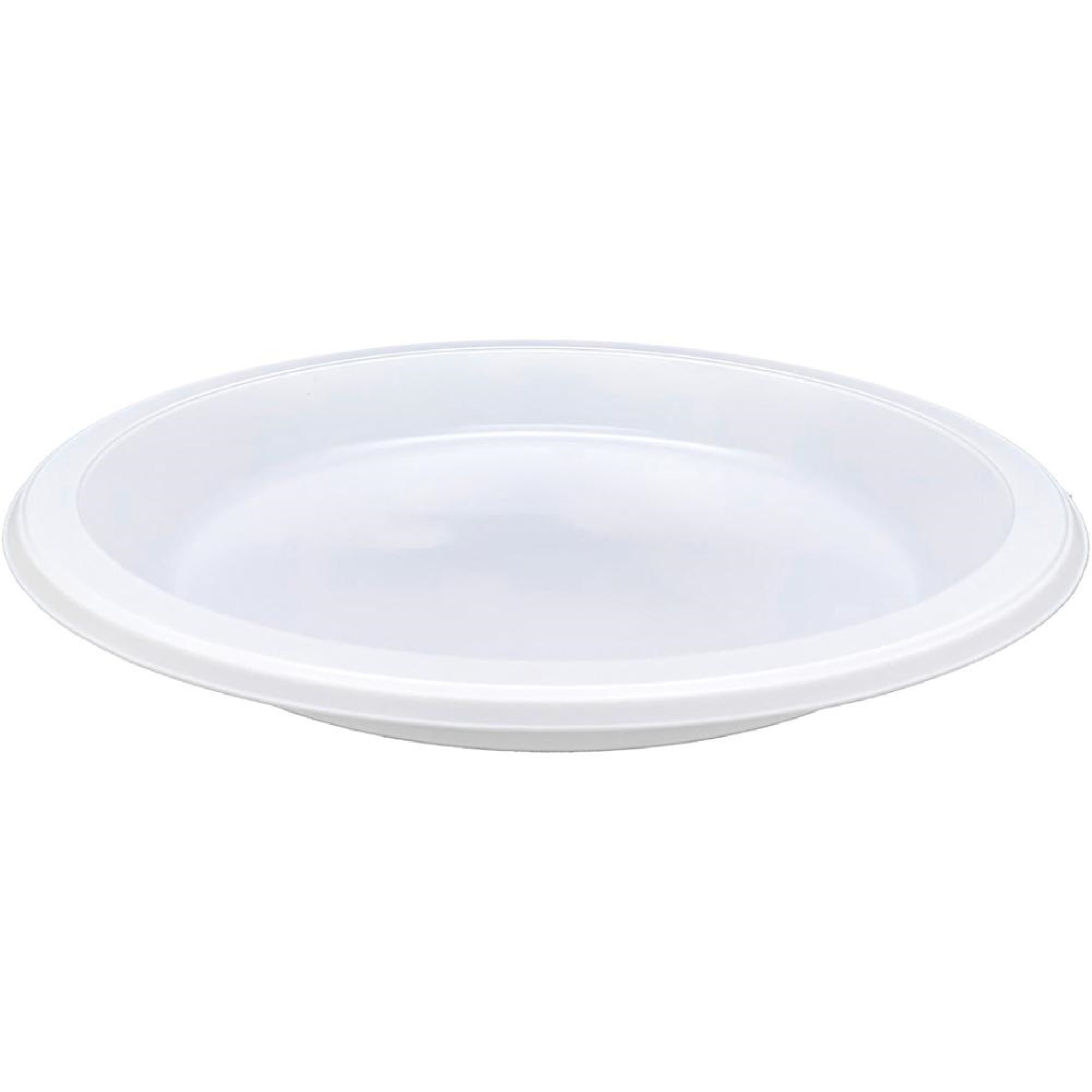 Genuine Joe 10-1/4" Large Plastic Plates - Disposable - Warm White - Plastic Body - 125 / Pack