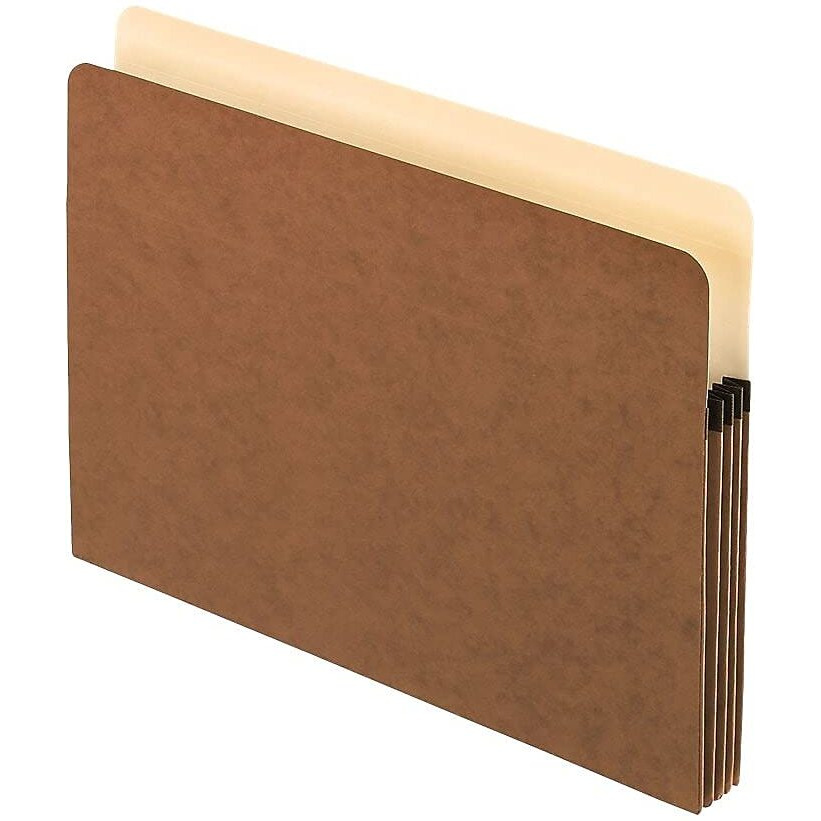 Pendaflex Letter Recycled File Pocket - 8 1/2" x 11" - 800 Sheet Capacity - 3 1/2" Expansion - Redrope - Brown - 10% Recycled - 5 / Pack