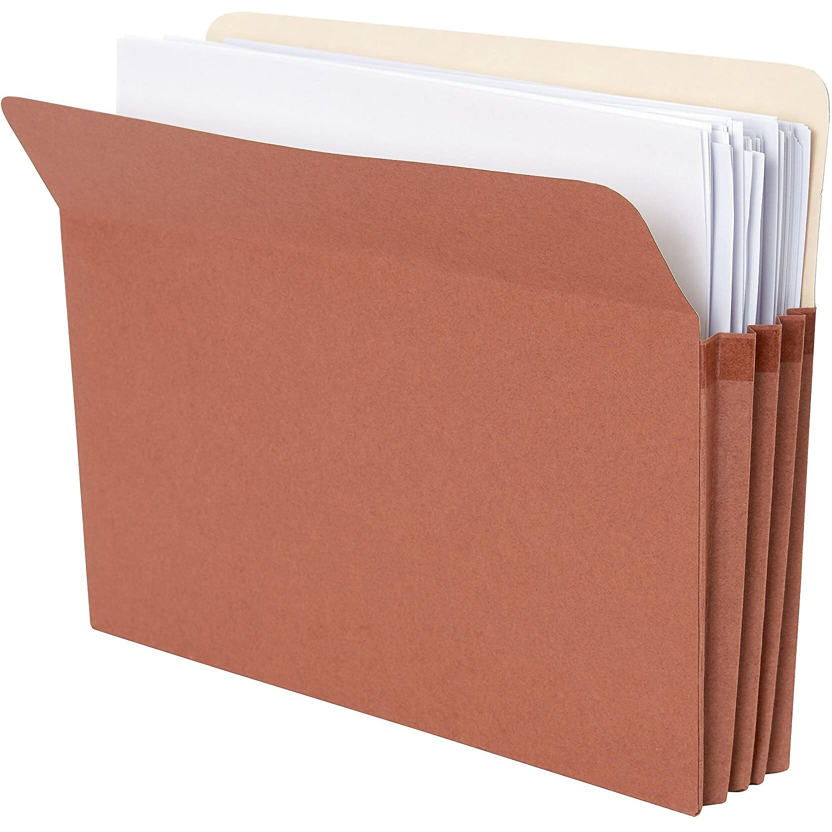 Pendaflex Letter Recycled File Pocket - 8 1/2" x 11" - 800 Sheet Capacity - 3 1/2" Expansion - Redrope - Brown - 10% Recycled - 5 / Pack