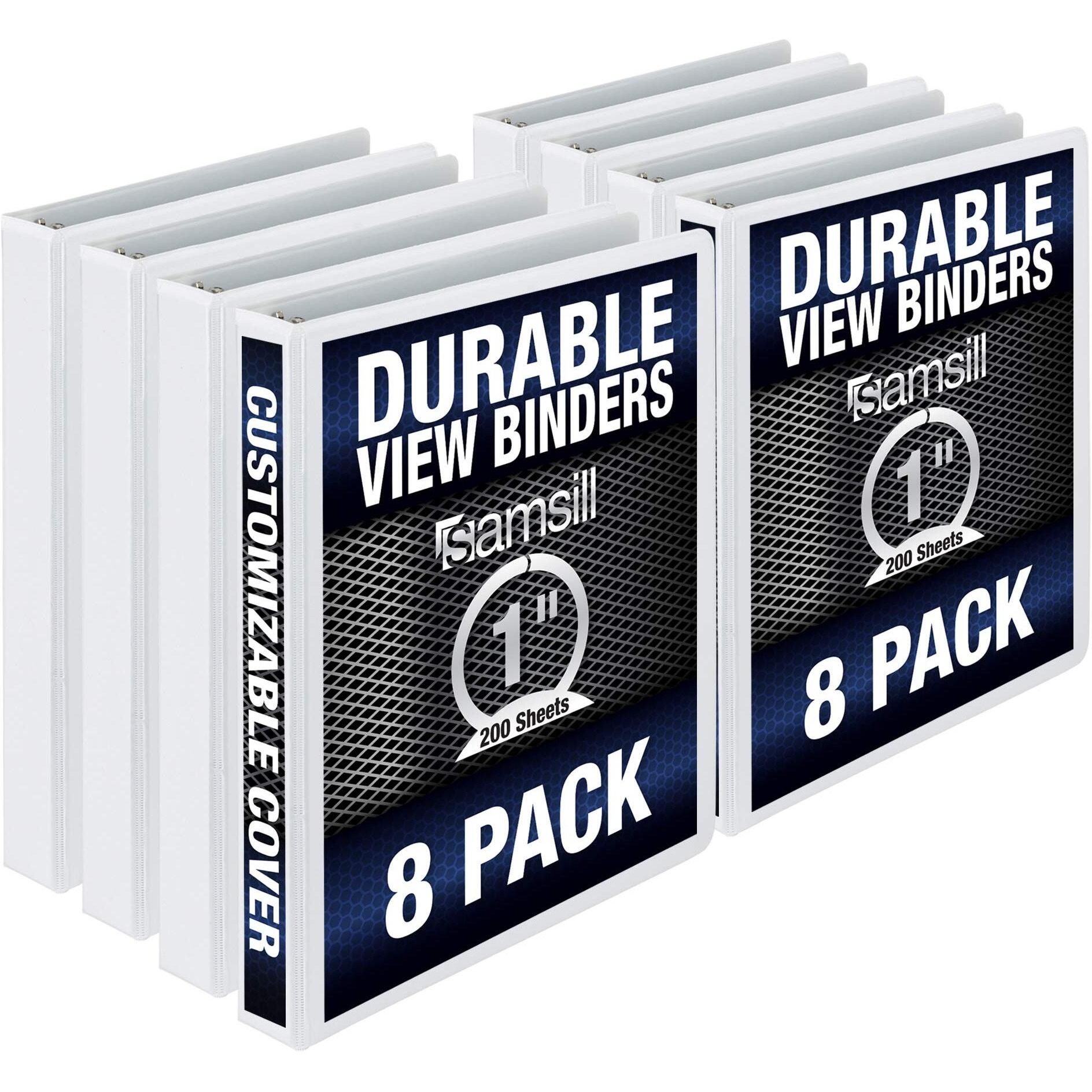 Econo Bnd 1" View White 8pk
