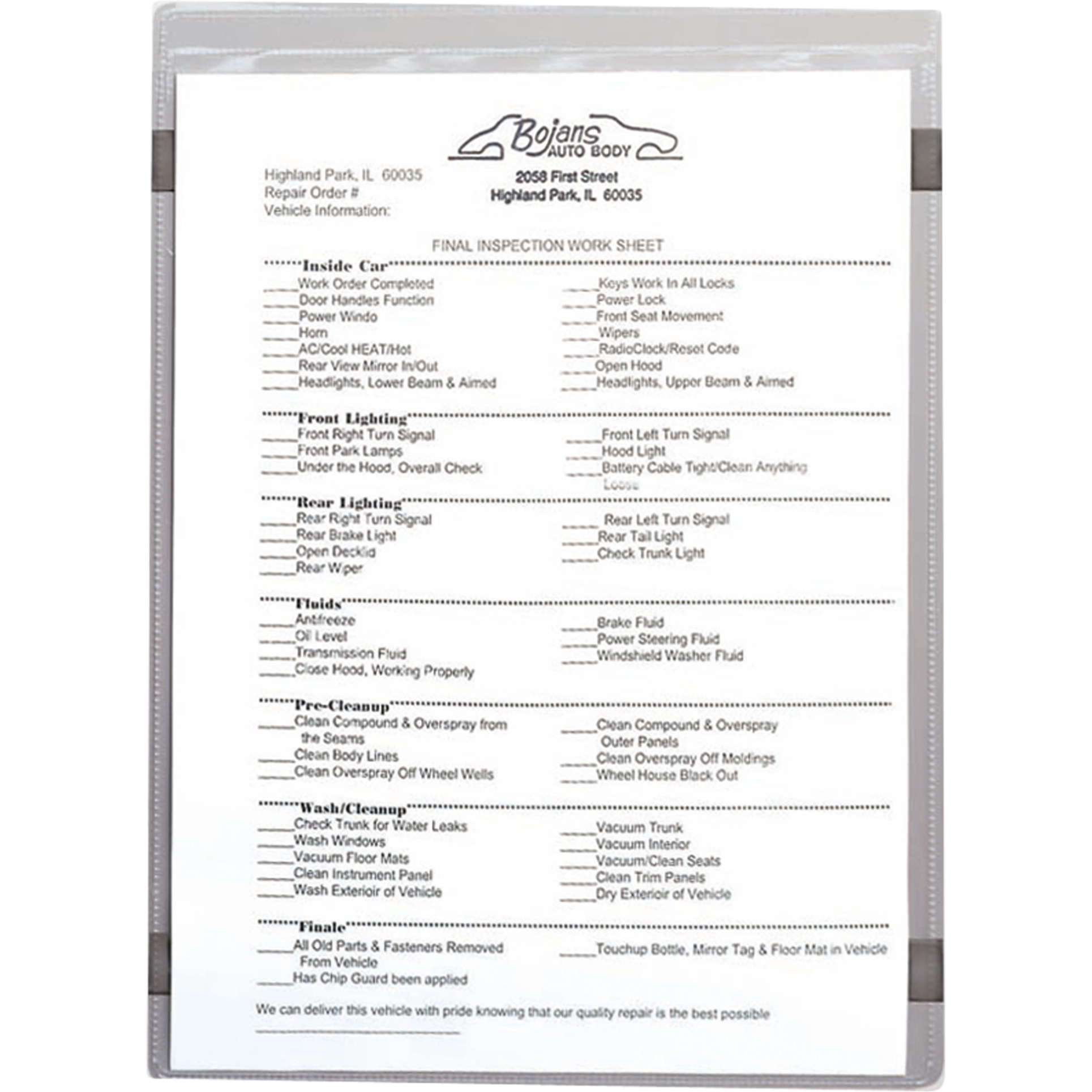 Magnetic Shop Ticket Holder, 9 x 12, 15/BX, 83912