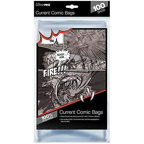 Comic Bags - Current Size (100 per pack)
