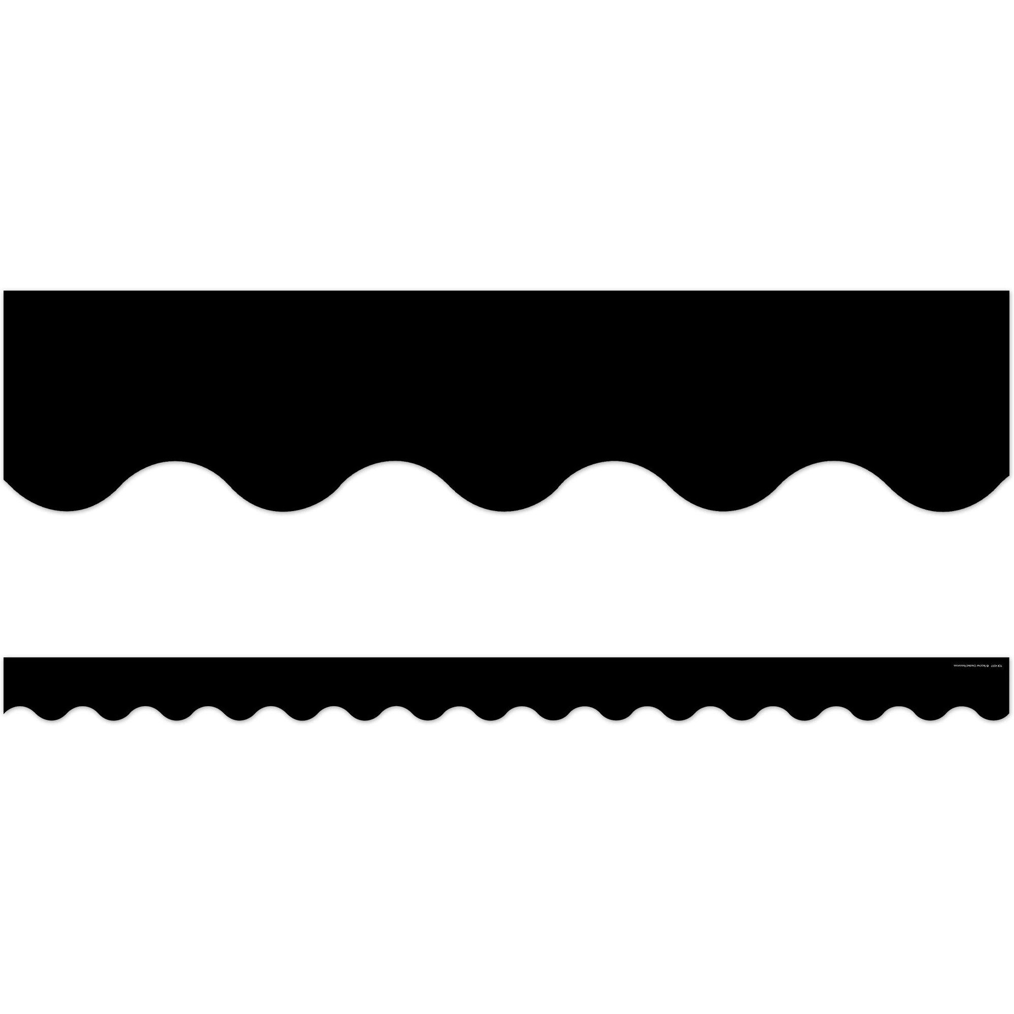 BLACK SCALLOPED BORDER TRIM