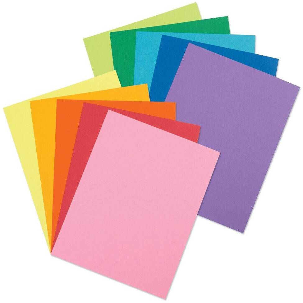 PACON CARD STOCK 8.5X11 COLORFUL 50