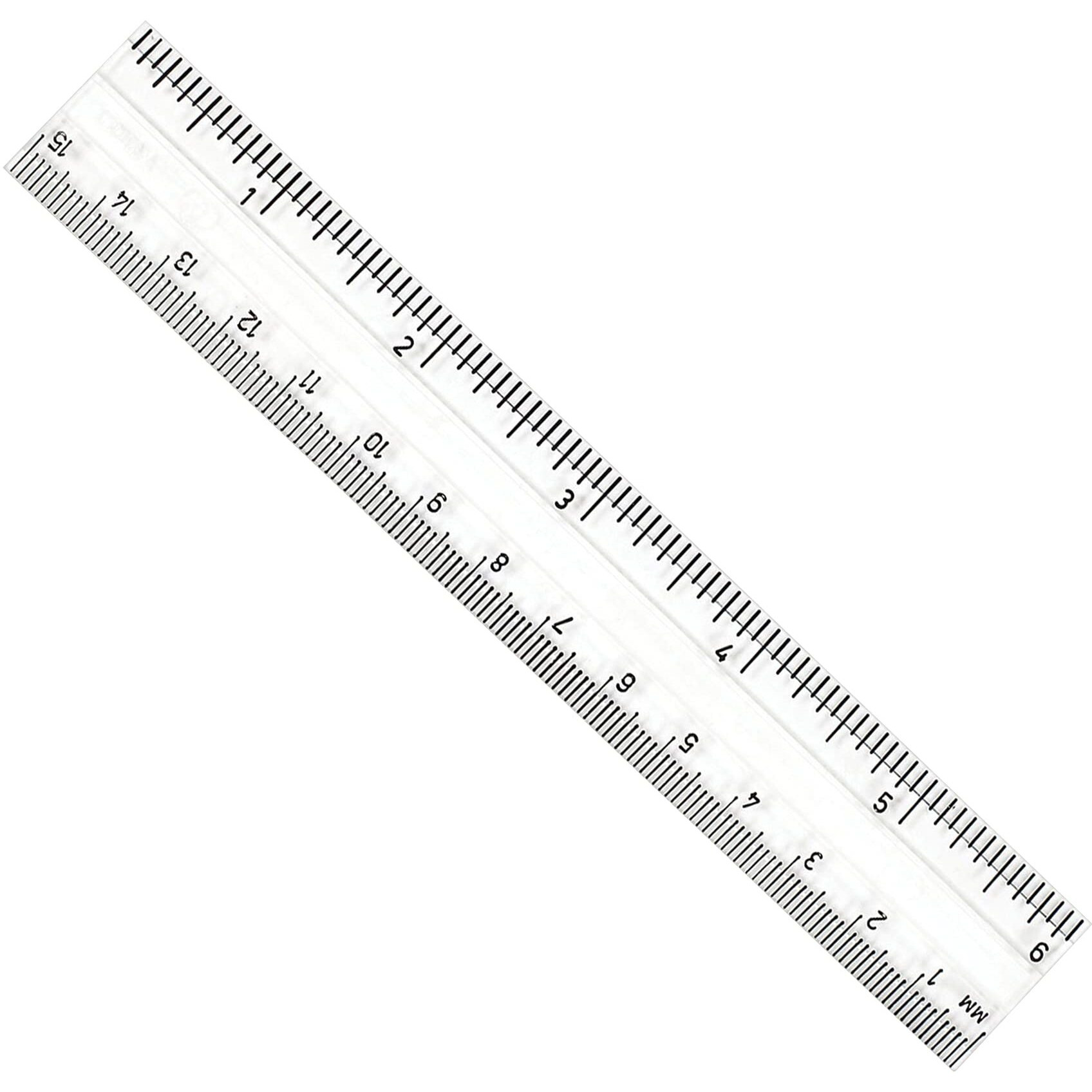CLEAR PLASTIC 6IN RULER