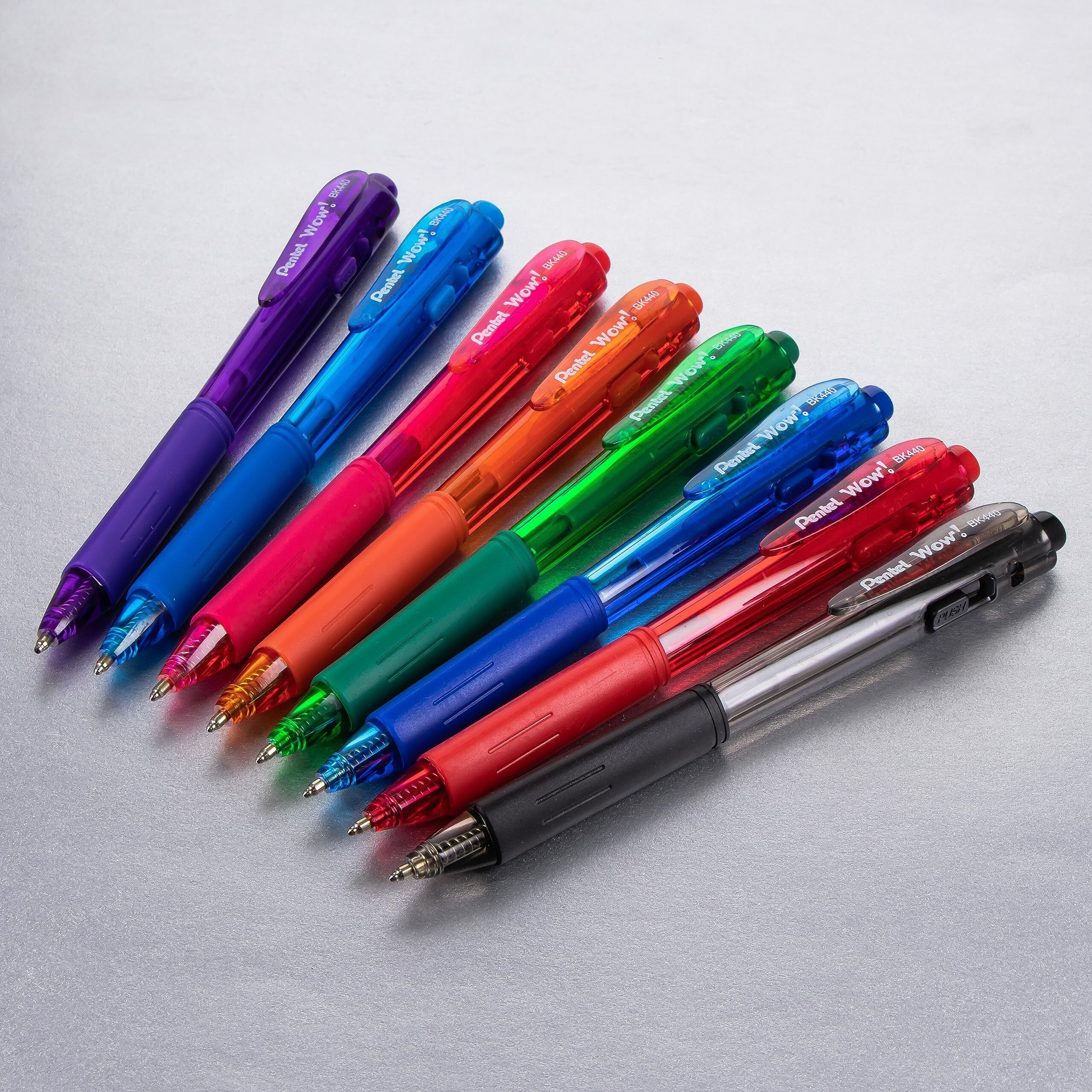 PENTEL 8PK WOW RETRACTABLE BALL