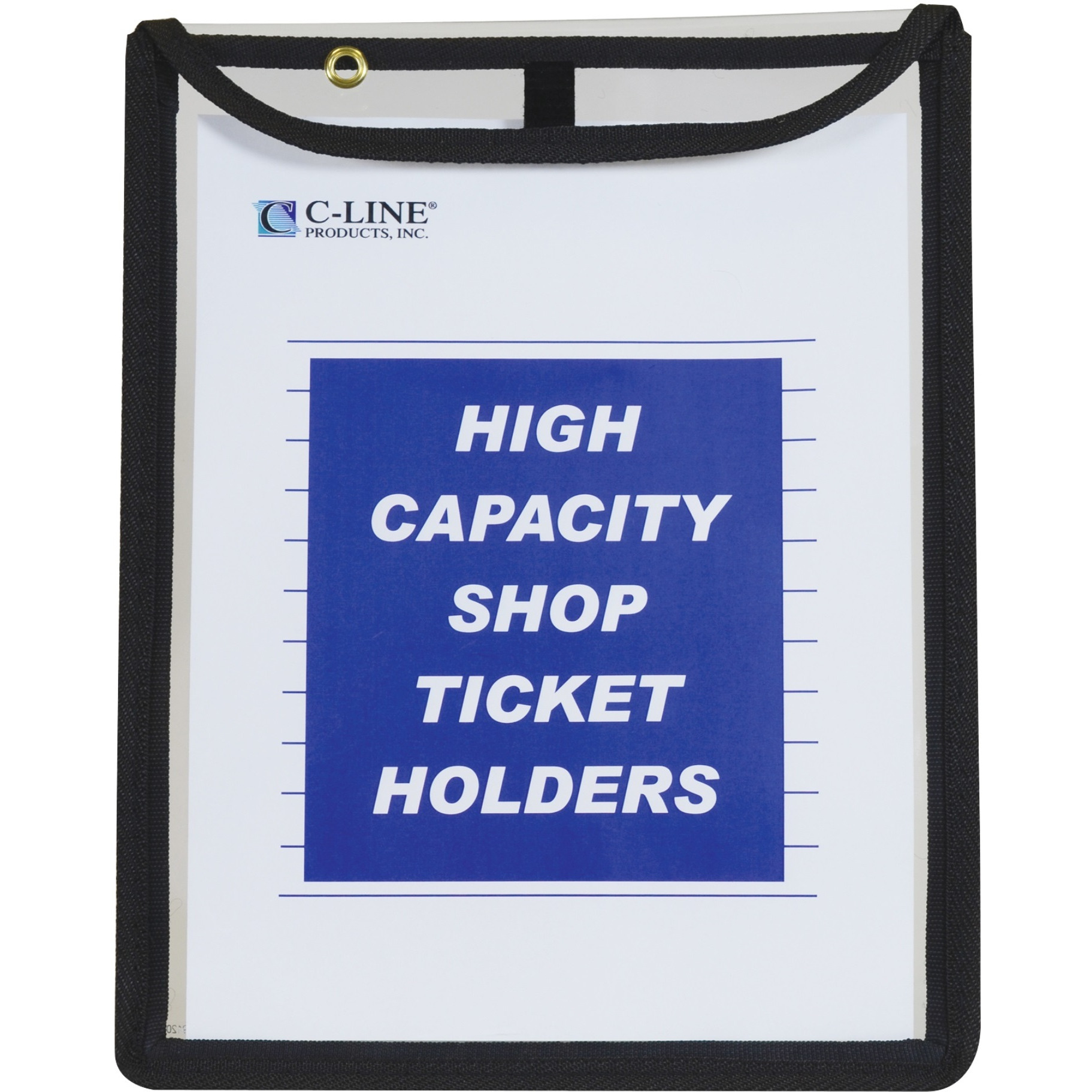 Shop Ticket Holder, Gusseted, Stitched, both sides clear, 9 x 12 x 1, 15/BX, 39912