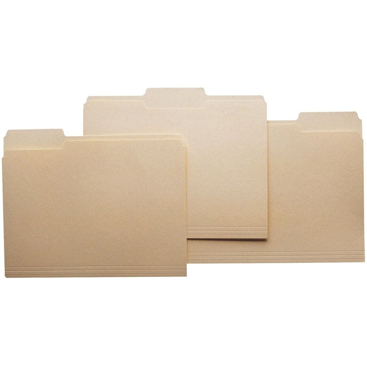 School Smart 1/3 Cut Manila File Folder, Letter, 11-3/4 L x 9-1/2 W in, 3/4 in Expansion, Mediumweight, Pack of 100