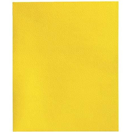 School Smart Extra Large 2-Pocket Folder, Yellow, Pack of 25