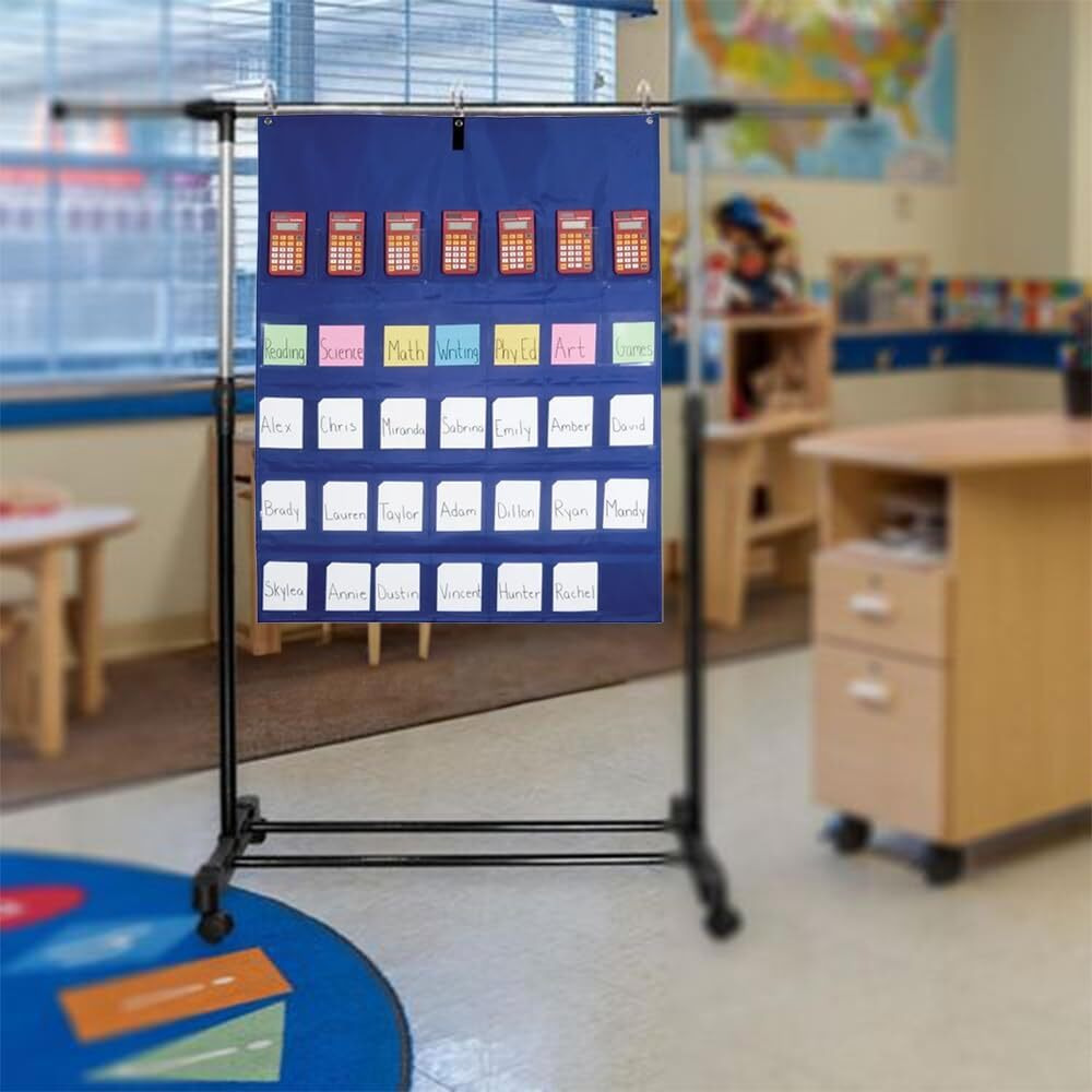 School Smart Calculator-Multi-Use Pocket Chart, 35 Pockets, 30 x 38 Inches