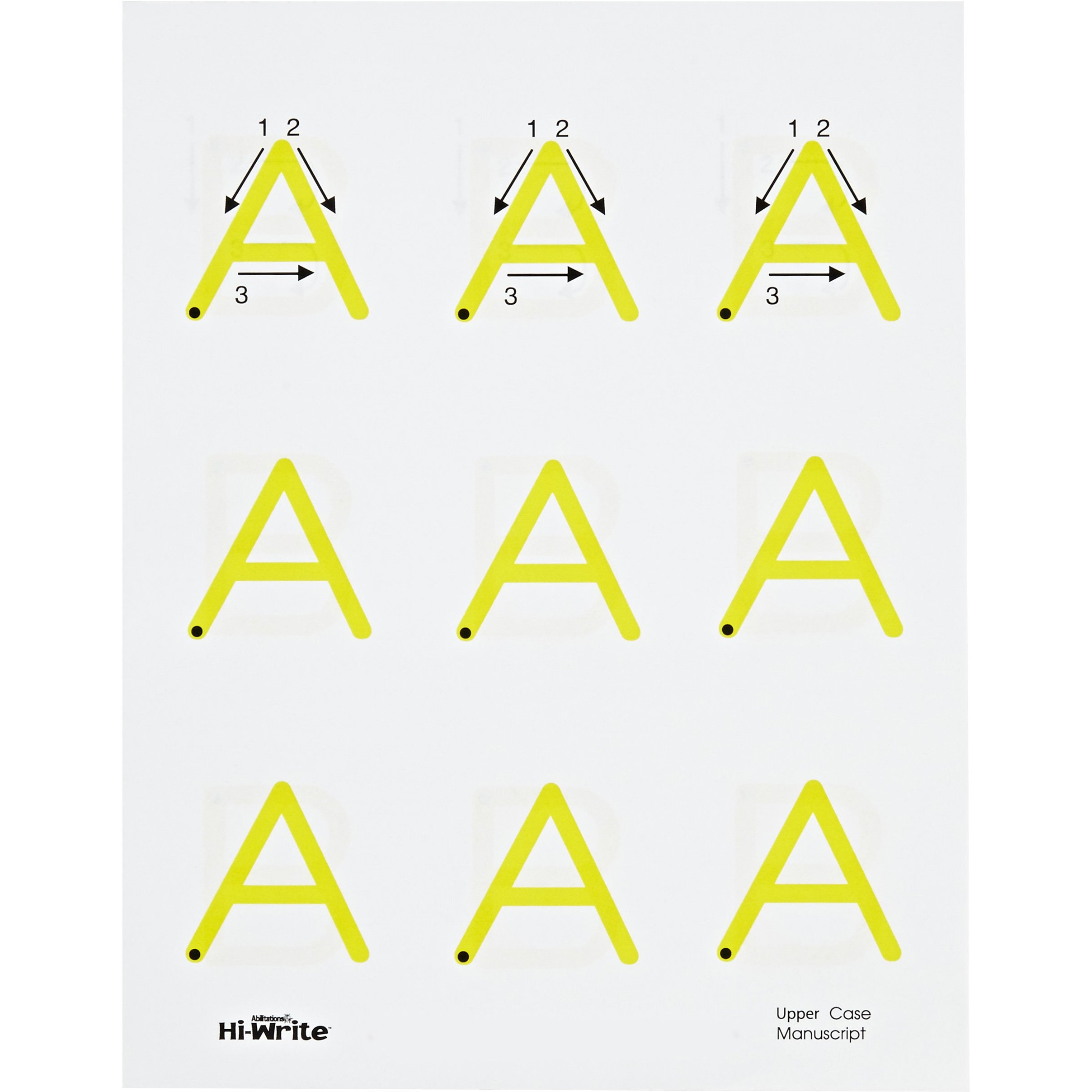 Abilitations Hi-Write Upper Case Alphabet Paper, 104 Sheets/Pad