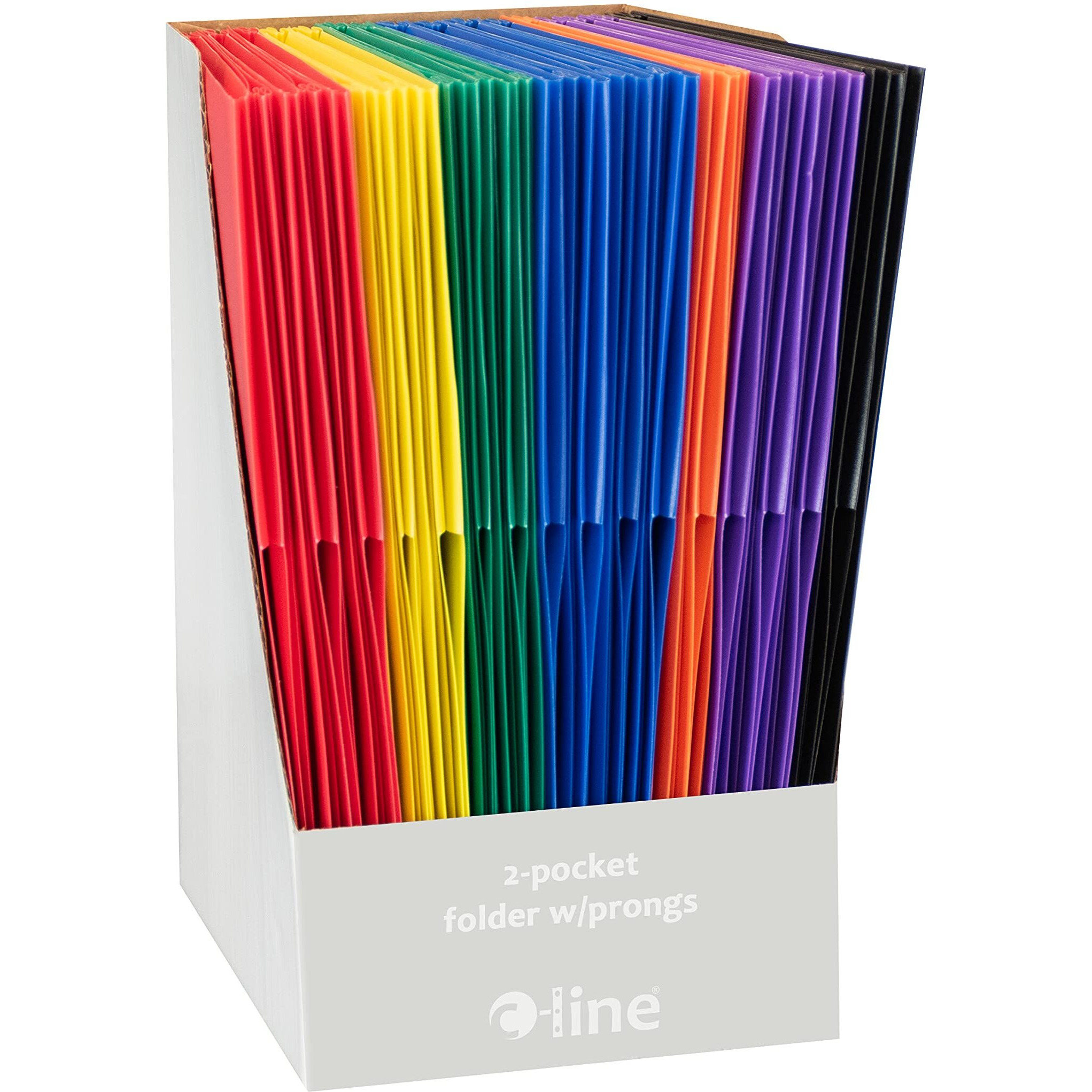Two-Pocket Heavyweight Poly Portfolio Folder, Primary Colors (Color May Vary) (Set of 36 Folders)