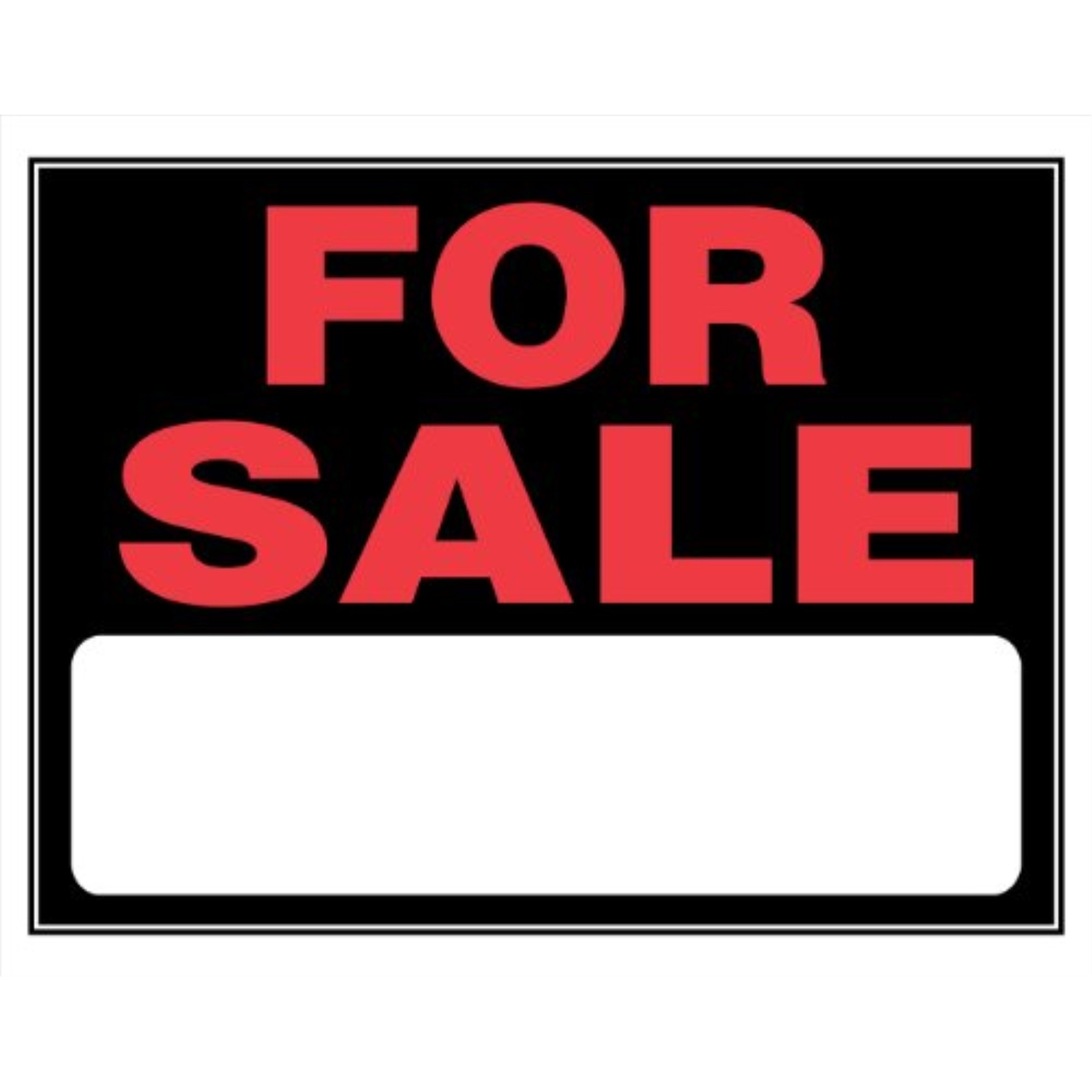 5028145 FOR SALE SIGN 15"&quotX19"" Hillman English Black For Sale Sign 15 in. H X 19 in. W (Pack of 6)