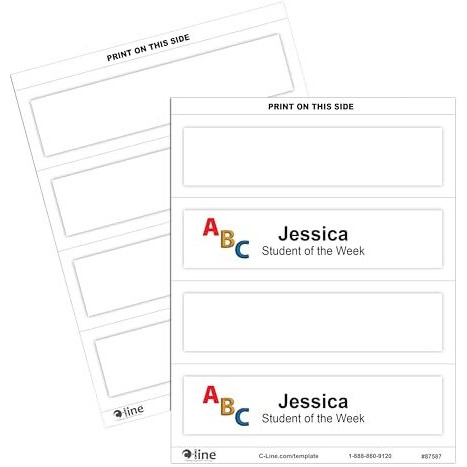Medium Scored White Name Tent Cardstock, 100/BX, 87587