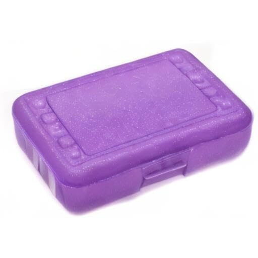 PENCIL BOX PURPLE SPARKLE