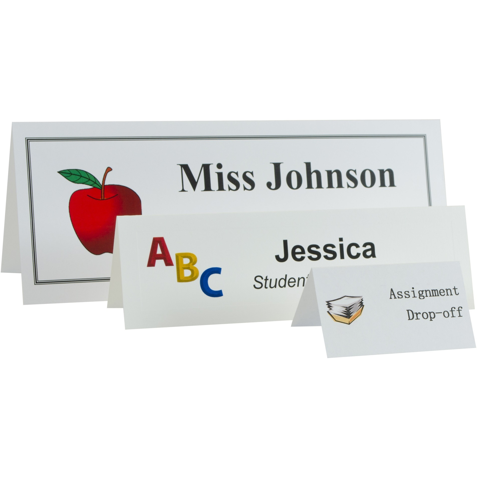 Small Scored White Name Tent Cardstock, 160/BX, 87527