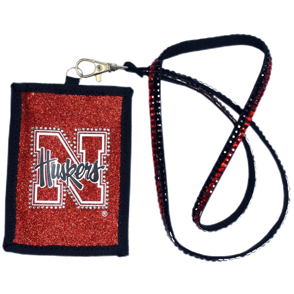 Nebraska Cornhuskers Wallet Beaded Lanyard Style Script Logo CO