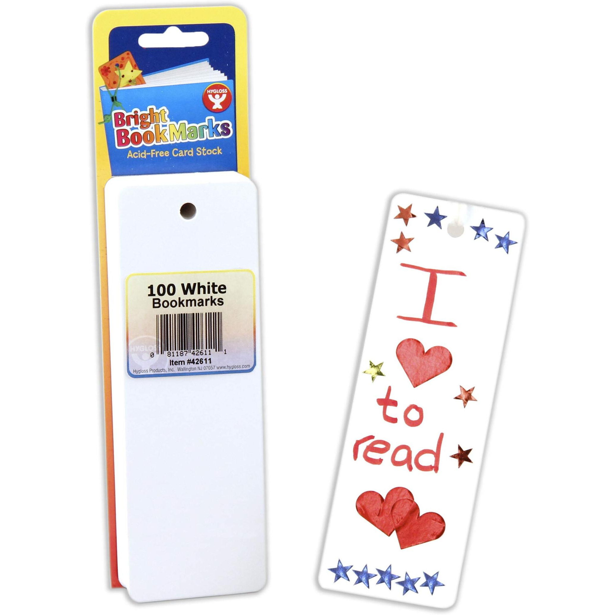 BLANK BOOKMARKS ULTRA WHITE 100PK