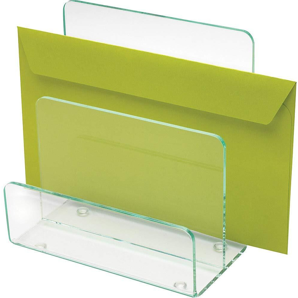 Lorell Acrylic Mini File Sorter - Desktop - Durable, Lightweight, Non-skid - Clear - Acrylic - 1 Each