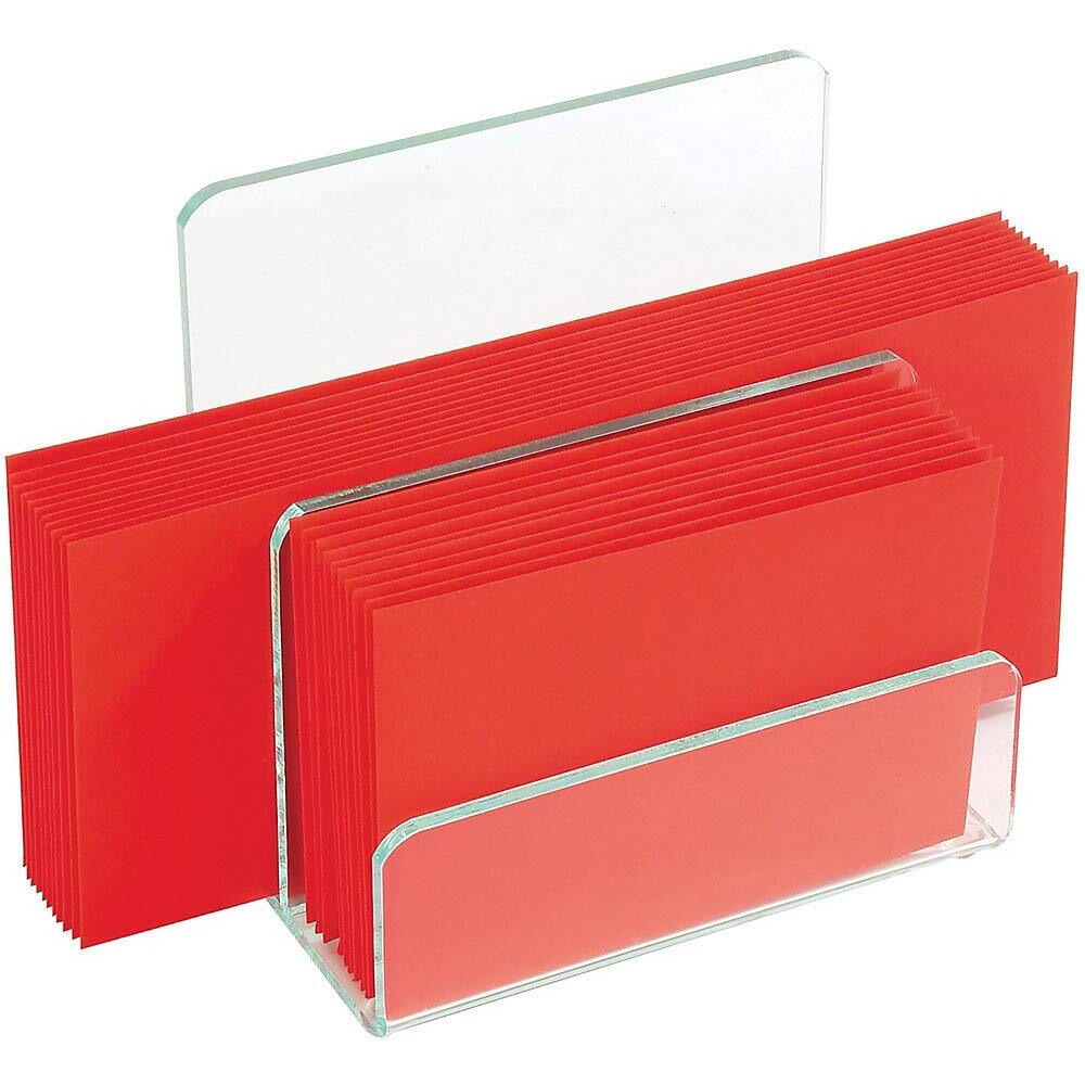 Lorell Acrylic Mini File Sorter - Desktop - Durable, Lightweight, Non-skid - Clear - Acrylic - 1 Each