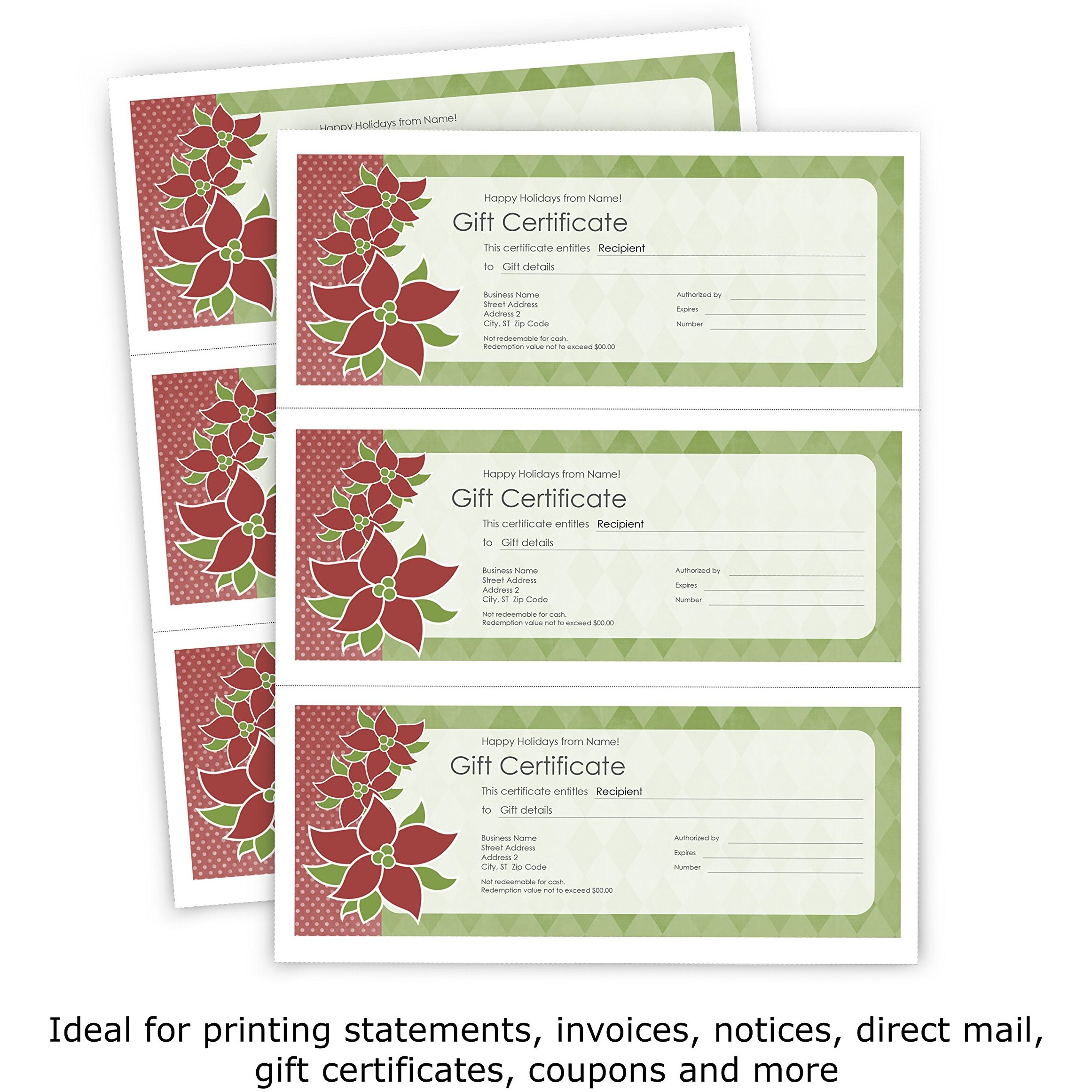 PrintWorks Professional Pre-Perforated Paper for Invoices, Statements, Gift Certificates & More - Letter - 8 1/2" x 11" - 24 lb Basis Weight - 500 / Ream - Perforated