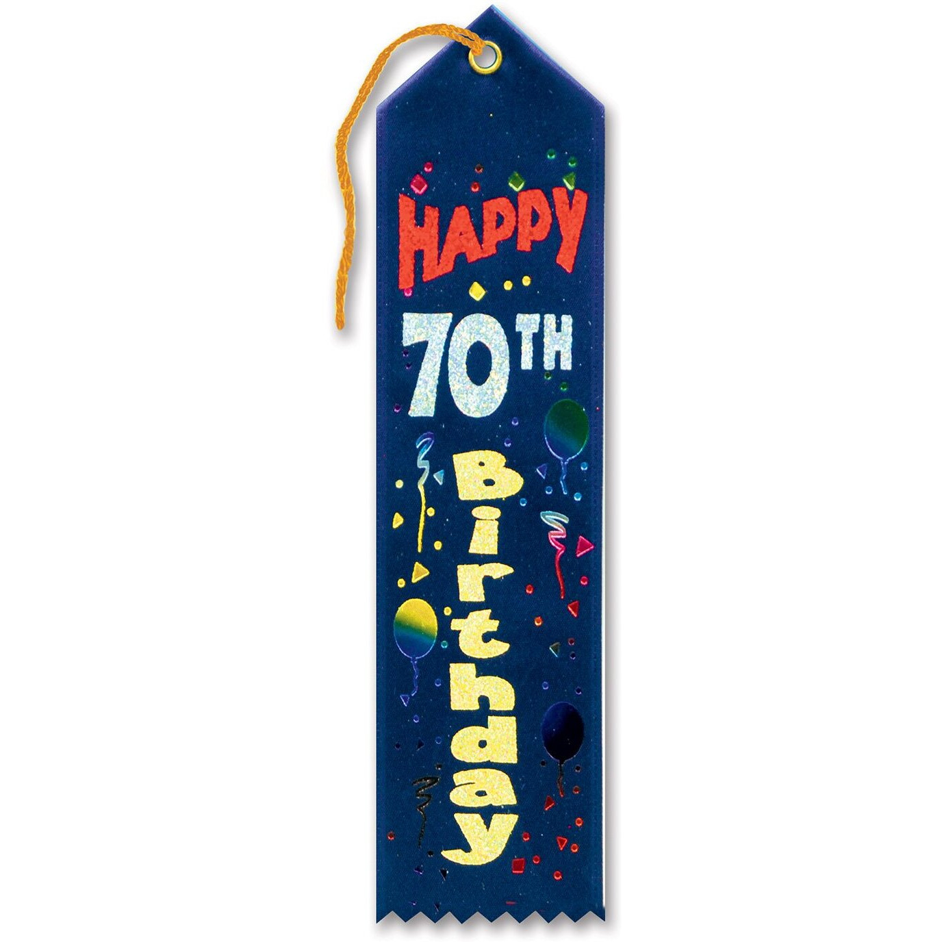 Happy  70th  Birthday Award Ribbon